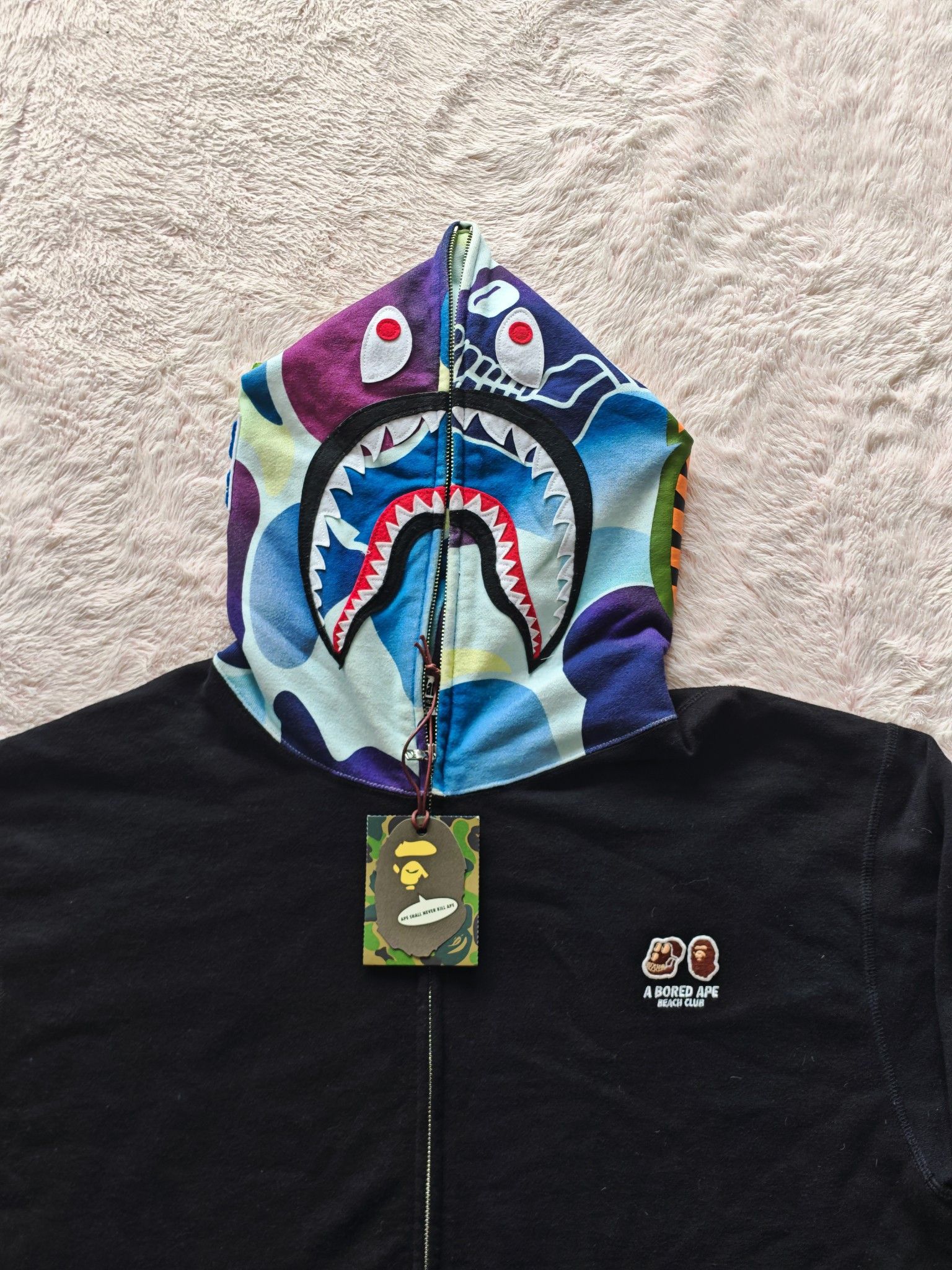 Bape A Bathing Ape x Bored Ape Beach Club Shark Hoodie Size L Size US L / EU 52-54 / 3 - 6 Thumbnail
