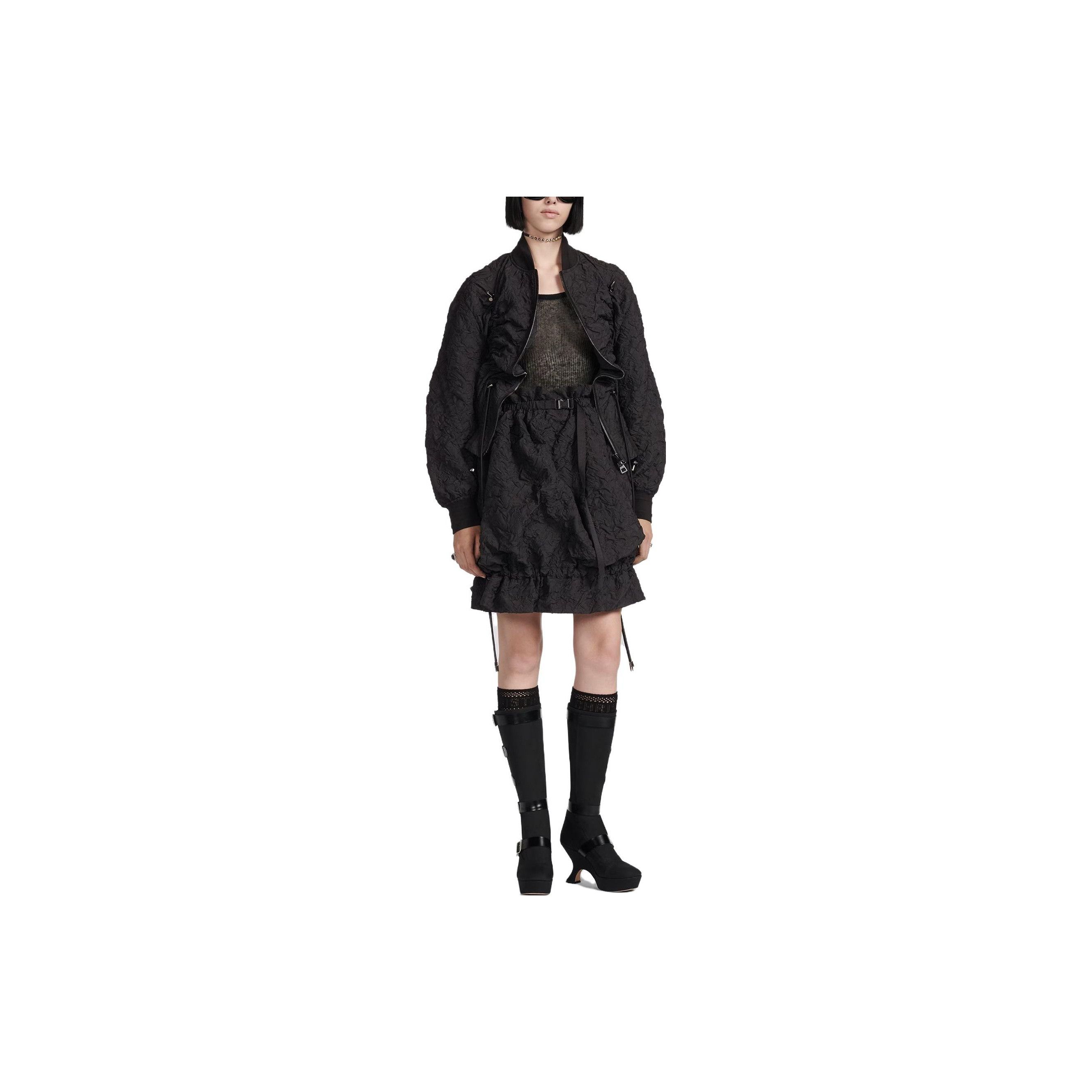 Dior Dior Black Textured Zip-Up Jacket Size XS Size XS / US 0-2 / IT 36-38 - 5 Thumbnail
