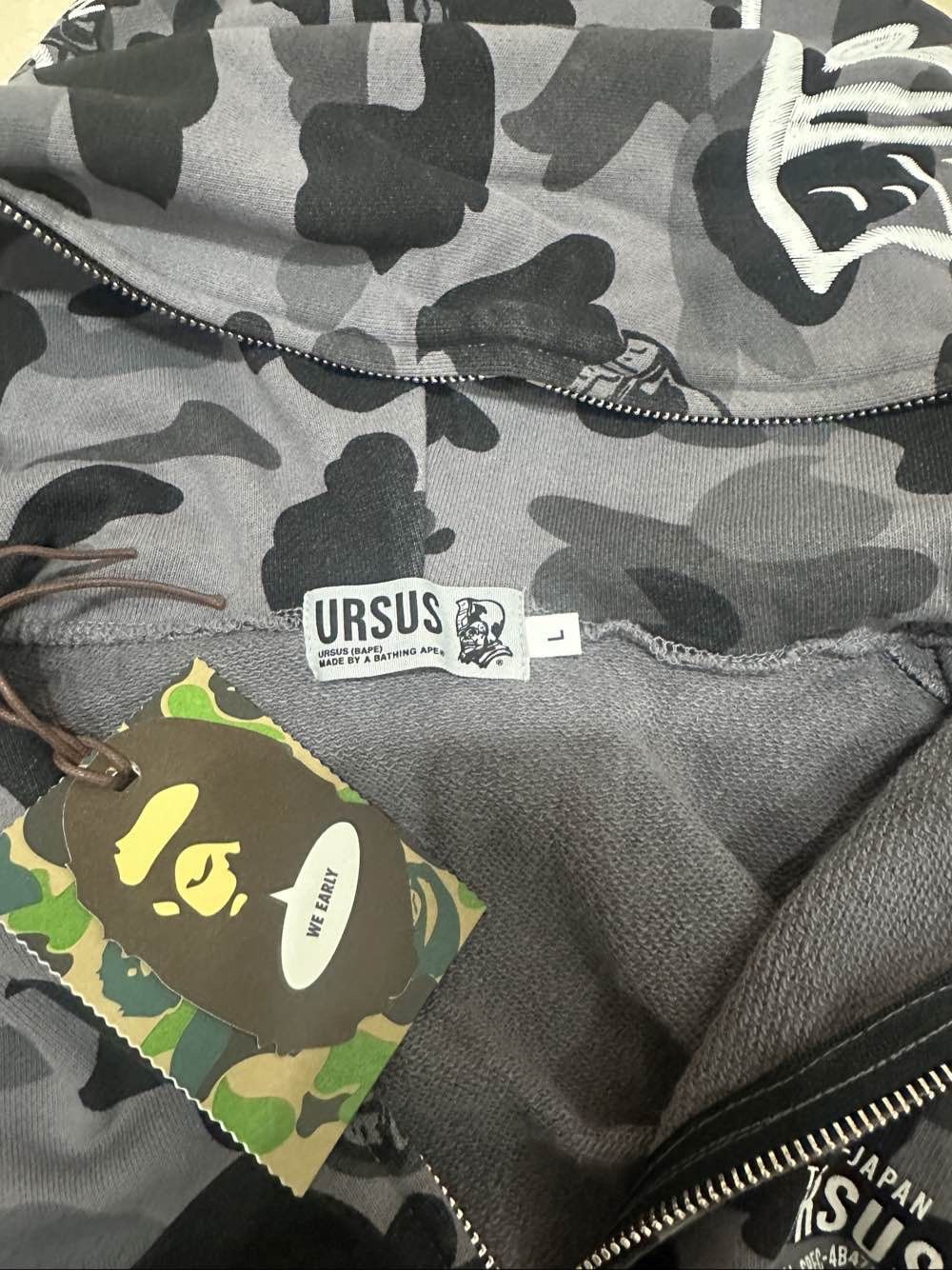 Bape URSUS BAPE Camo Full Zip Hoodie Size L Size US L / EU 52-54 / 3 - 3 Thumbnail