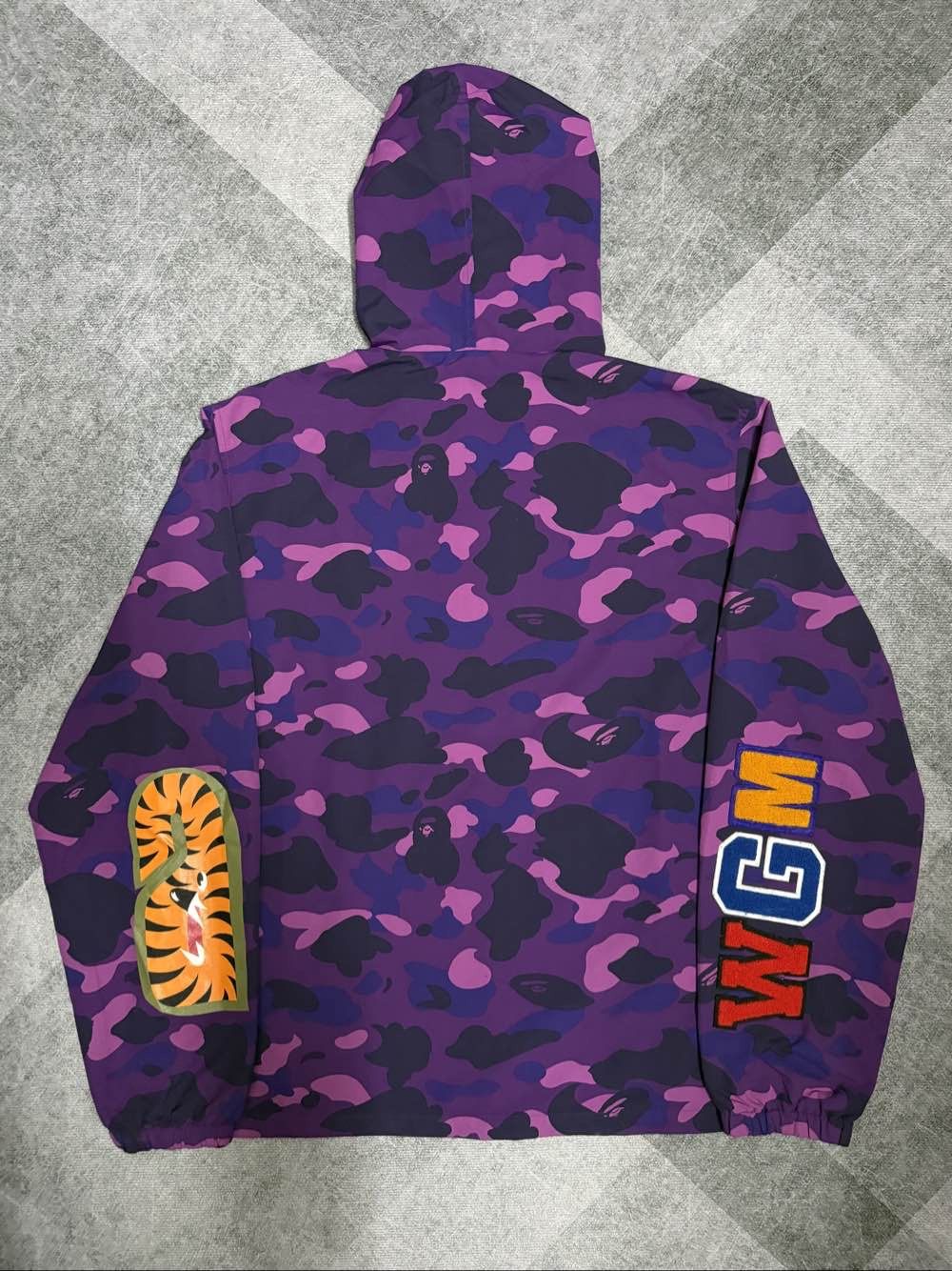 Bape A BATHING APE Purple Camo Shark Jacket Size XL Size US XL / EU 56 / 4 - 2 Thumbnail