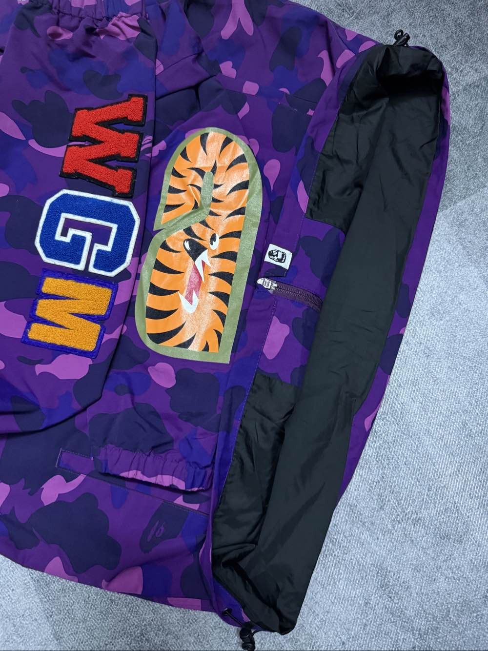 Bape A BATHING APE Purple Camo Shark Jacket Size XL Size US XL / EU 56 / 4 - 10 Thumbnail