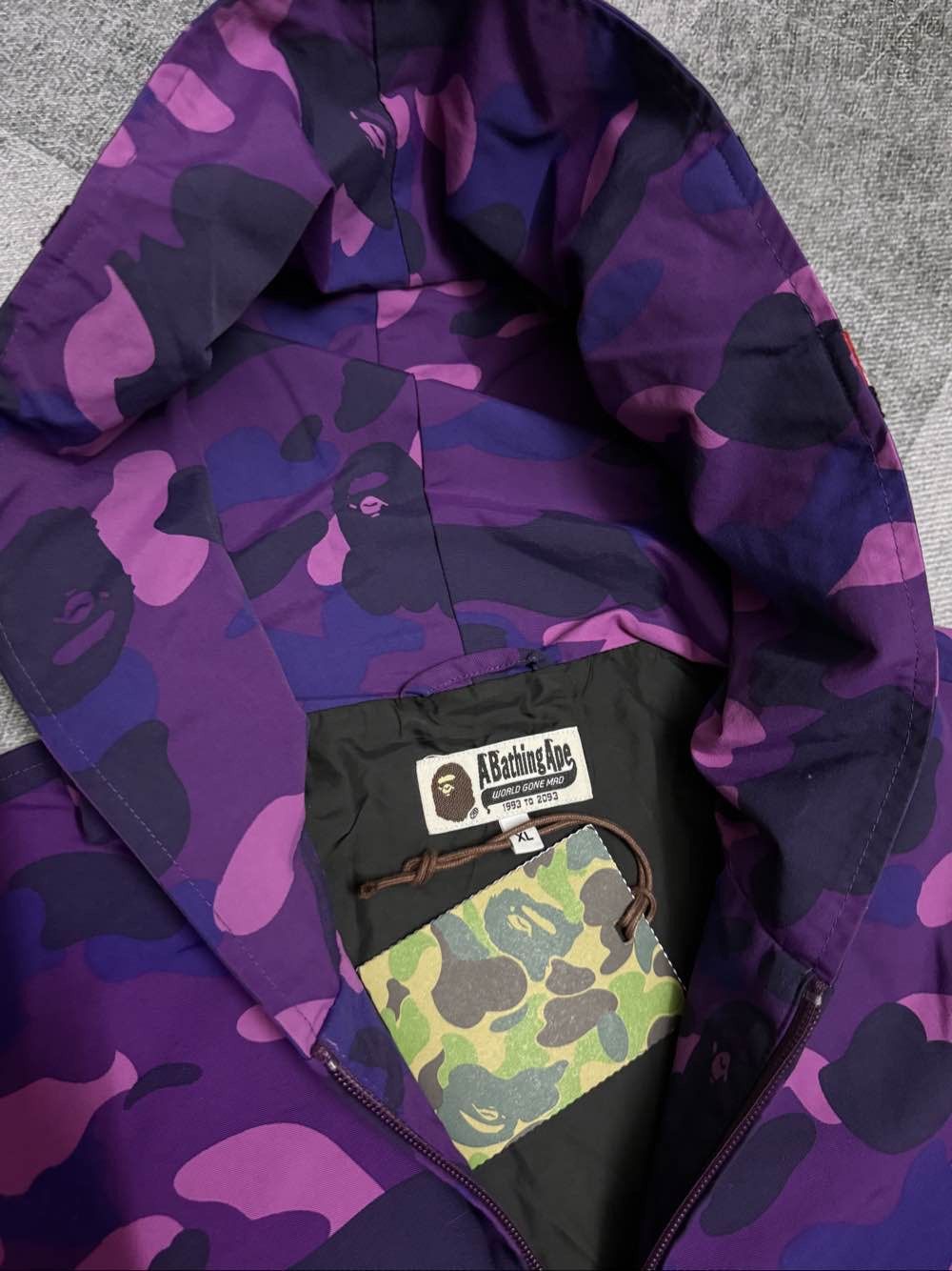 Bape A BATHING APE Purple Camo Shark Jacket Size XL Size US XL / EU 56 / 4 - 8 Thumbnail