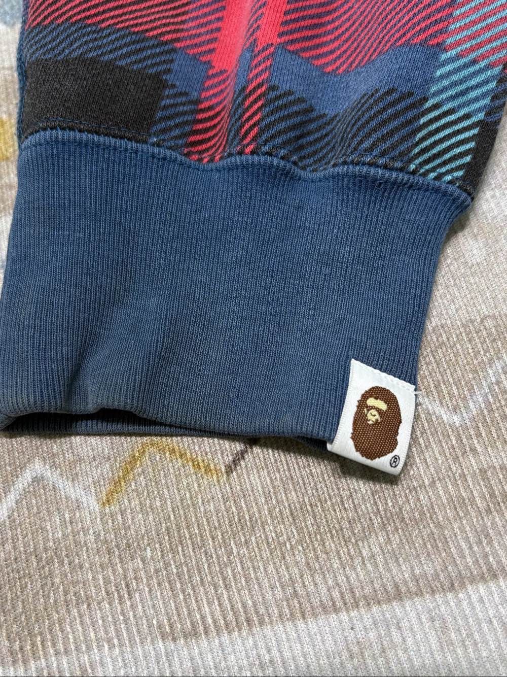 Bape A BATHING APE Plaid Shark Full Zip Hoodie Size XXL Size US XXL / EU 58 / 5 - 5 Thumbnail