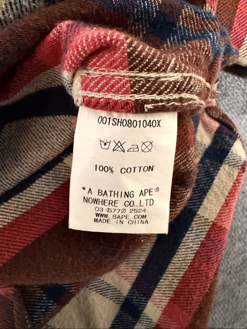 Bape A BATHING APE Plaid Flannel Shirt Size M Size US M / EU 48-50 / 2 - 4 Thumbnail