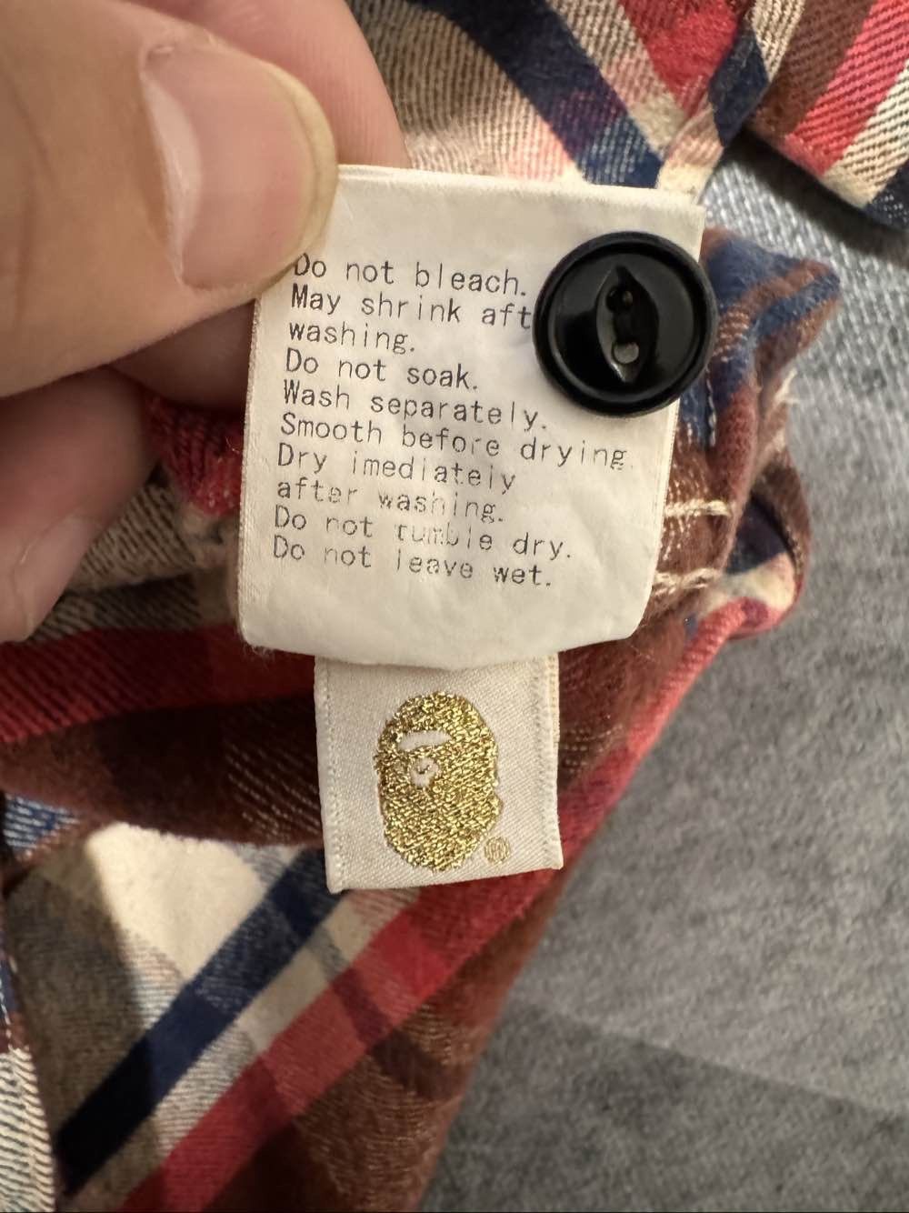 Bape A BATHING APE Plaid Flannel Shirt Size M Size US M / EU 48-50 / 2 - 7 Thumbnail