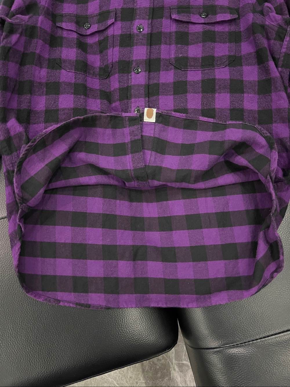 Bape A Bathing Ape Purple Plaid Flannel Shirt Size S Size US S / EU 44-46 / 1 - 8 Thumbnail