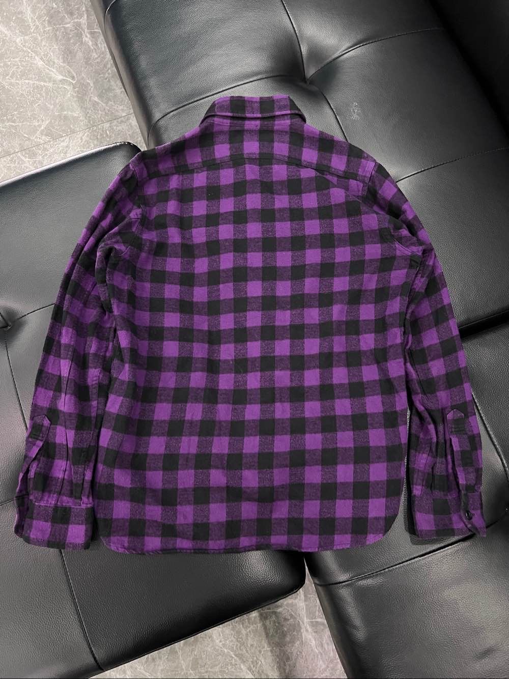 Bape A Bathing Ape Purple Plaid Flannel Shirt Size S Size US S / EU 44-46 / 1 - 2 Thumbnail