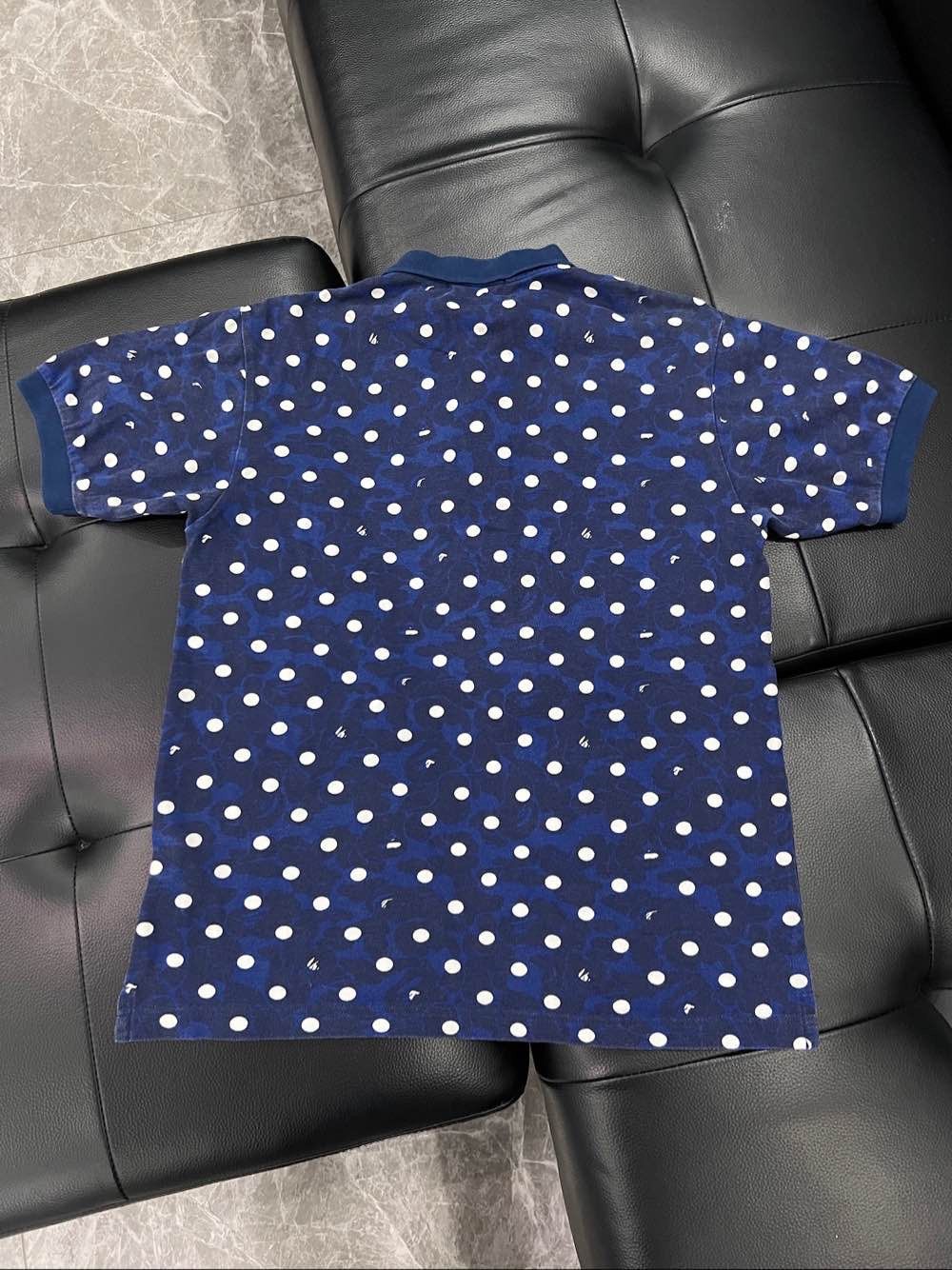 Bape A Bathing Ape Blue Camo Polka Dot Polo Size L Size L / US 10 / IT 46 - 2 Thumbnail