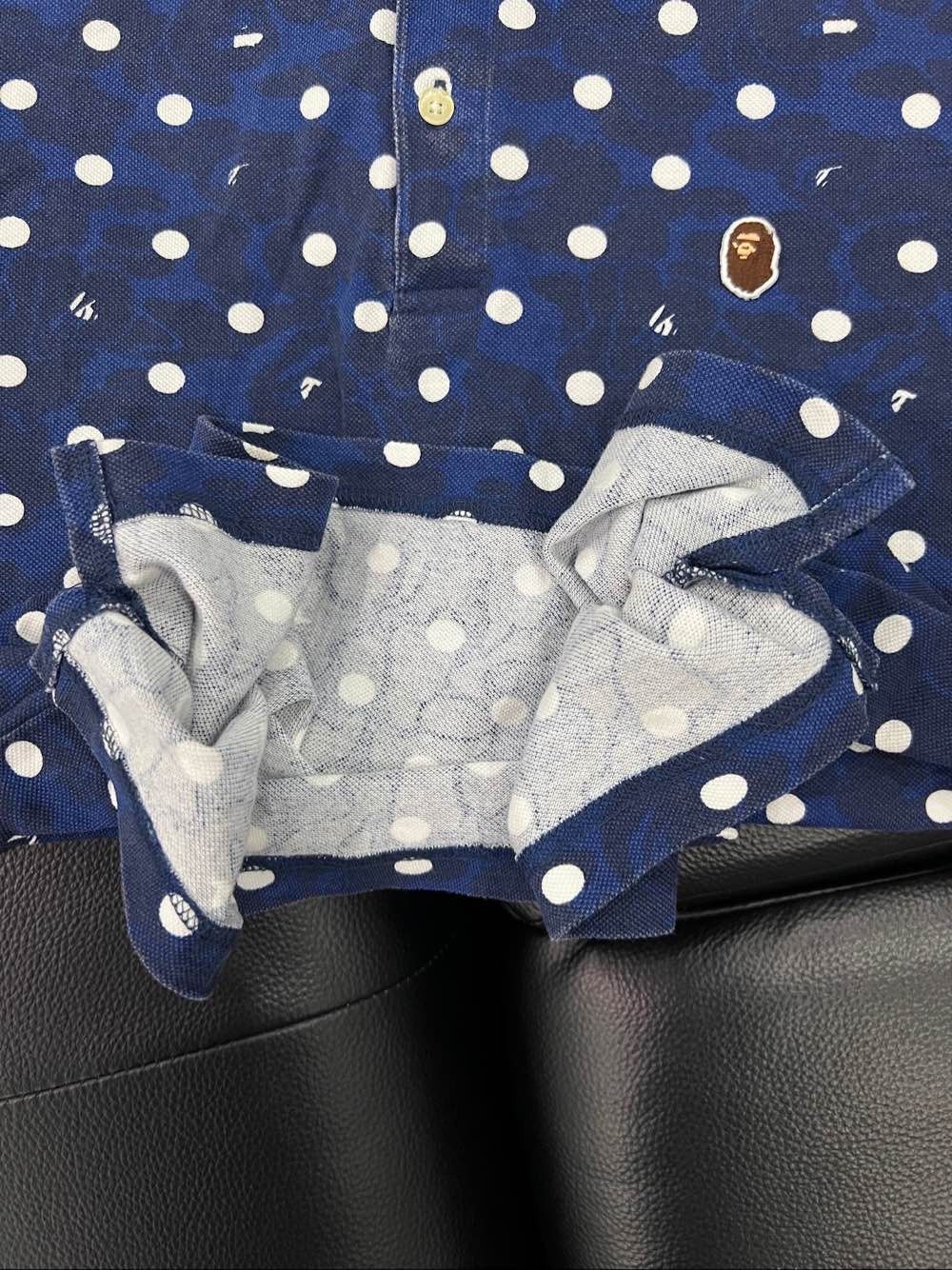 Bape A Bathing Ape Blue Camo Polka Dot Polo Size L Size L / US 10 / IT 46 - 11 Thumbnail
