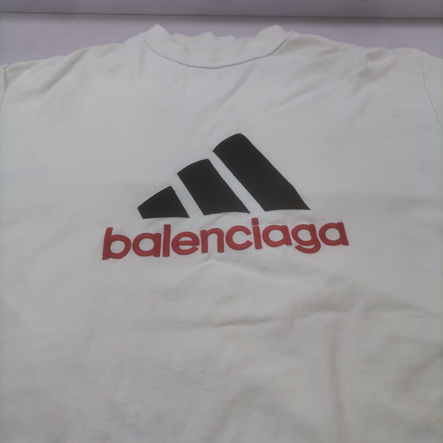 Adidas Adidas Originals x Balenciaga Logo T-Shirt Size L Size US L / EU 52-54 / 3 - 13 Thumbnail