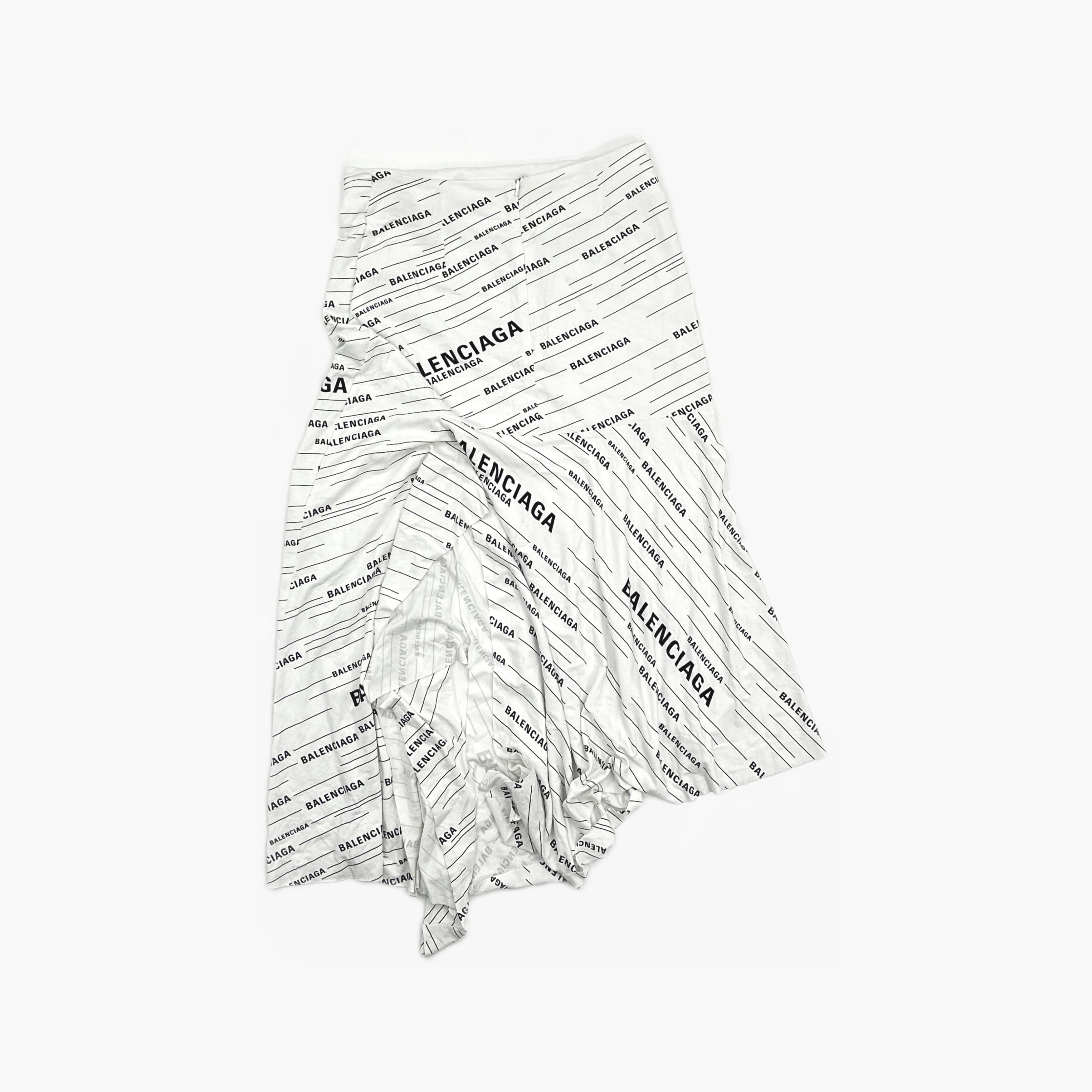 Balenciaga Balenciaga Logo Print Midi Skirt Size 36 Size 25" / US 0 / IT 36 - 2 Thumbnail