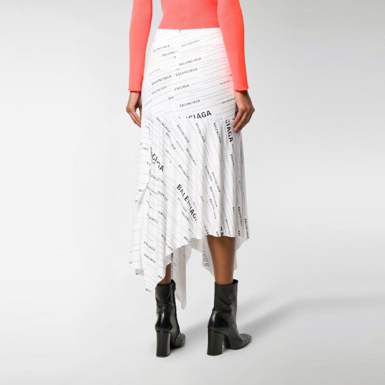 Balenciaga Balenciaga Logo Print Midi Skirt Size 36 Size 25" / US 0 / IT 36 - 9 Thumbnail