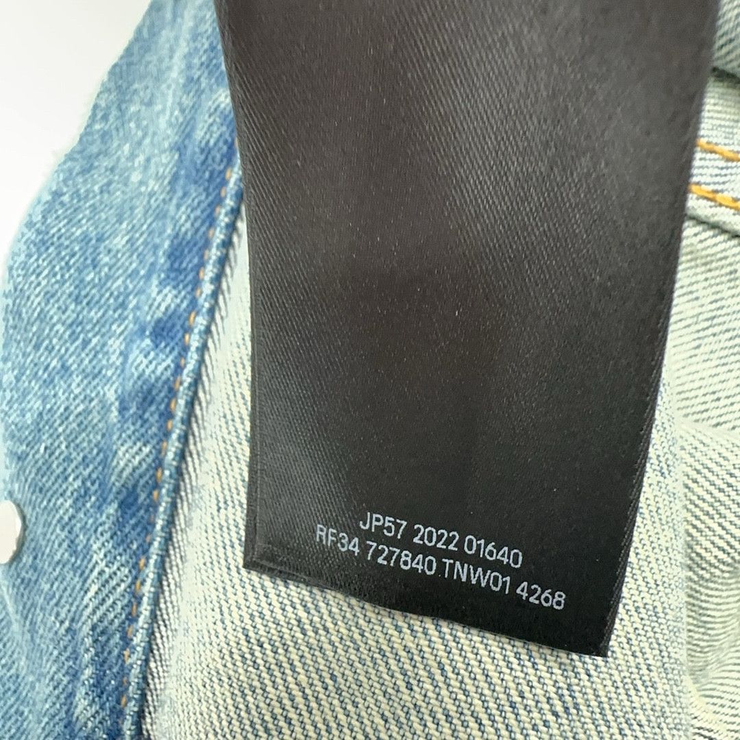 Balenciaga Balenciaga Distressed Denim Jacket Size 1 Size US S / EU 44-46 / 1 - 4 Thumbnail