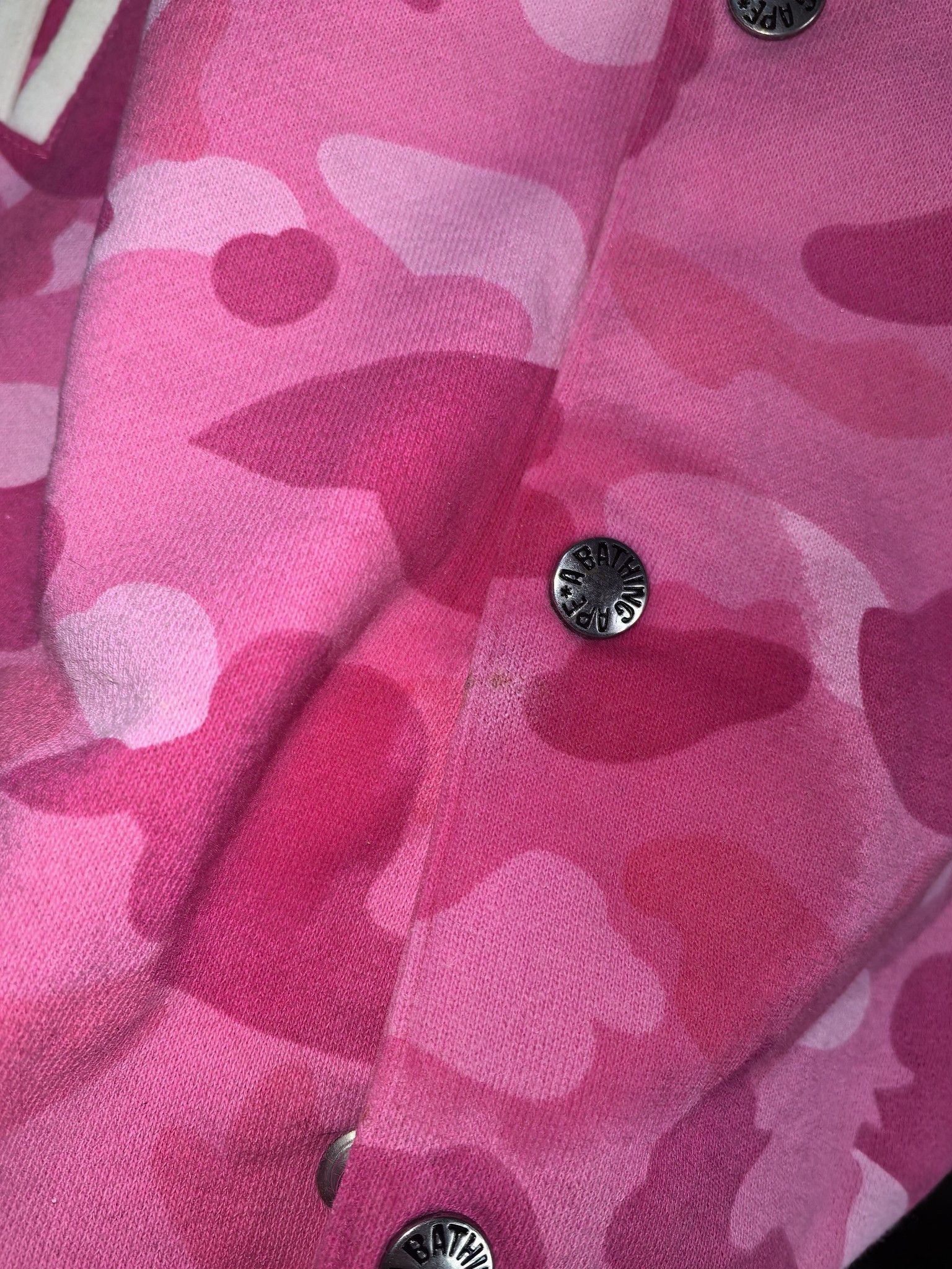Bape A BATHING APE Pink Camo Varsity Jacket Size S Size S / US 4 / IT 40 - 5 Thumbnail