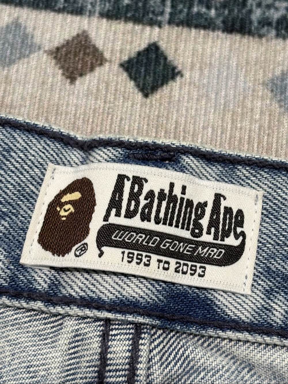 Bape A BATHING APE Star Logo Denim Shorts Size XL Size US 36 / EU 52 - 3 Thumbnail