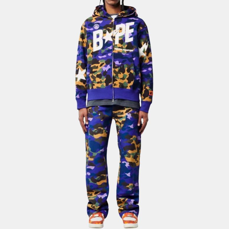 Bape A Bathing Ape x Heron Preston Camo Zip Hoodie Size L Size US L / EU 52-54 / 3 - 6 Thumbnail