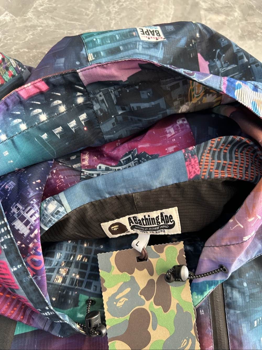 Bape A Bathing Ape City Print Light Jacket Size L Size US L / EU 52-54 / 3 - 6 Thumbnail