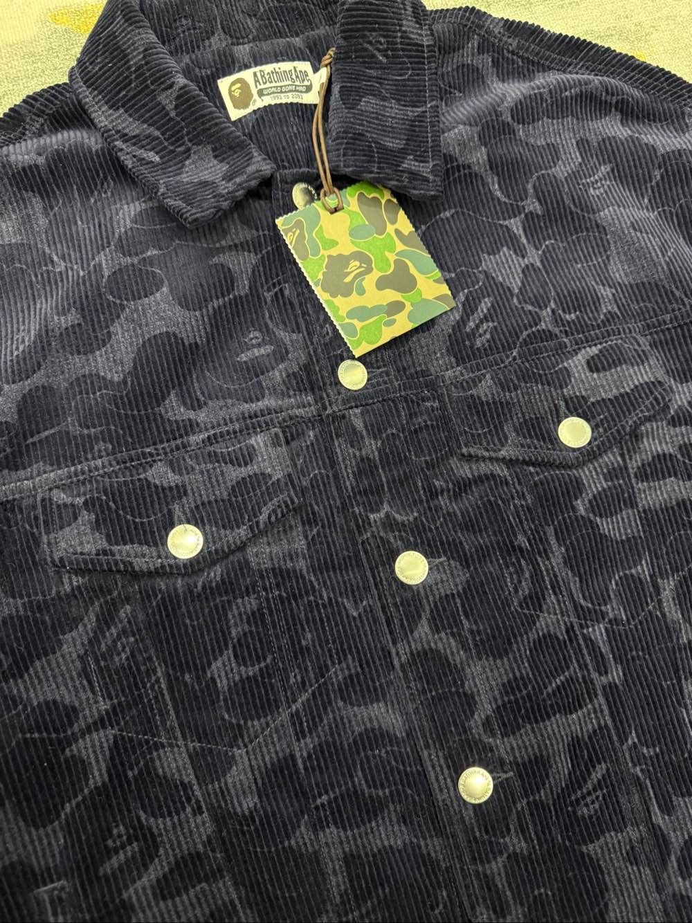 Bape A BATHING APE Camo Corduroy Jacket Size L Size US L / EU 52-54 / 3 - 6 Thumbnail
