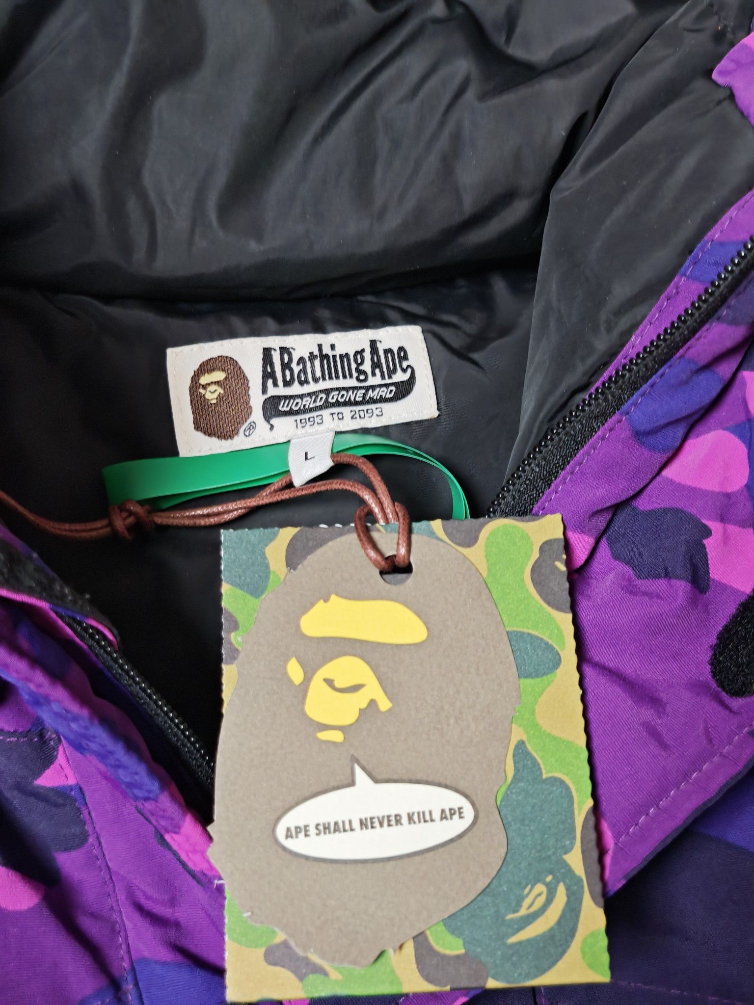 Bape A Bathing Ape Purple Camo Down Jacket Size L Size US L / EU 52-54 / 3 - 3 Thumbnail