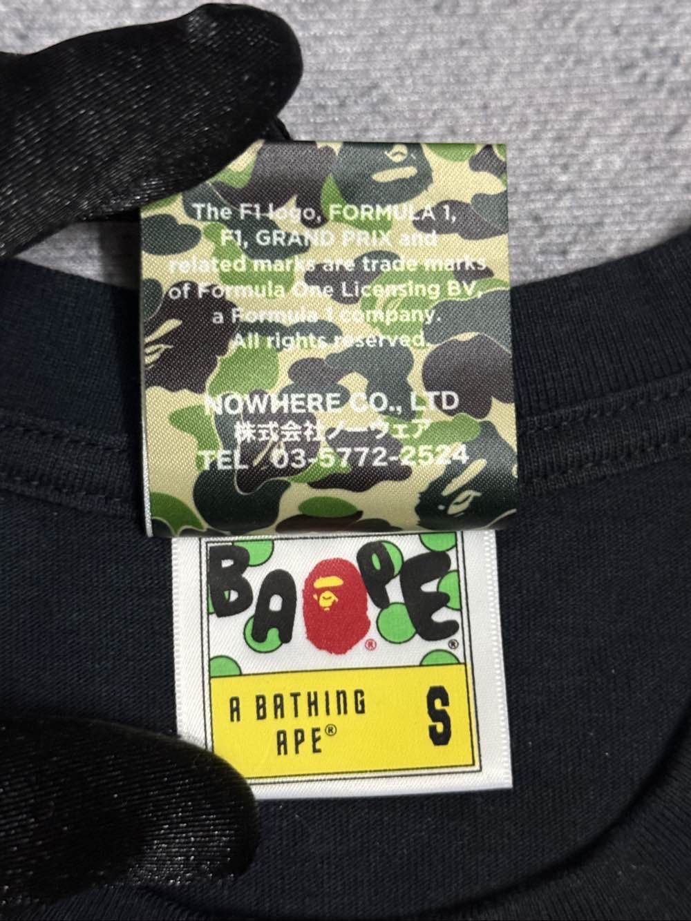 Bape A Bathing Ape x F1 1000 Logo T-Shirt Size S Size US S / EU 44-46 / 1 - 3 Thumbnail