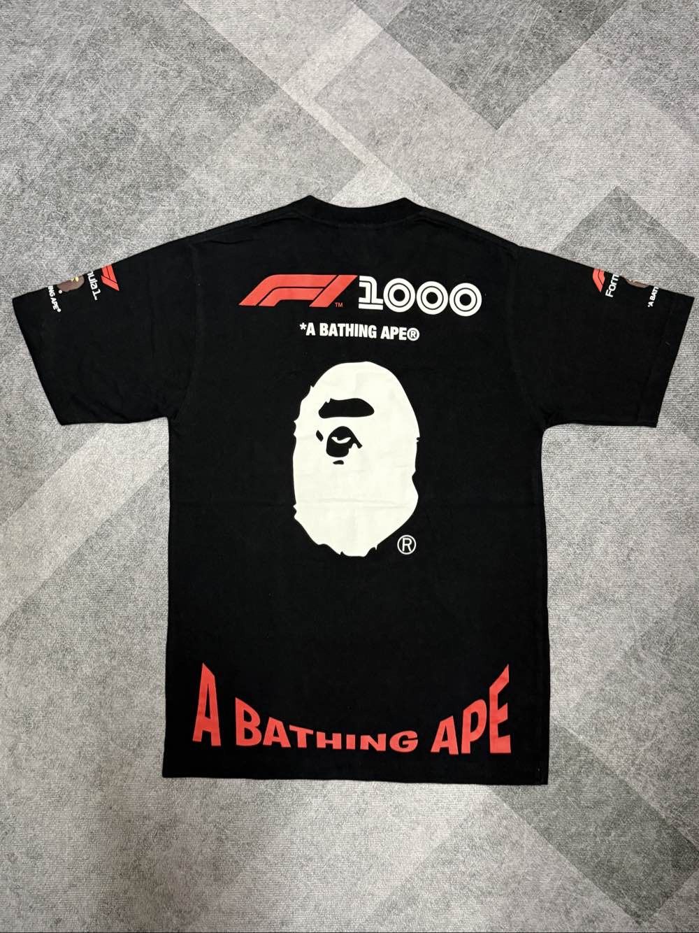 Bape A Bathing Ape x F1 1000 Logo T-Shirt Size S Size US S / EU 44-46 / 1 - 2 Thumbnail