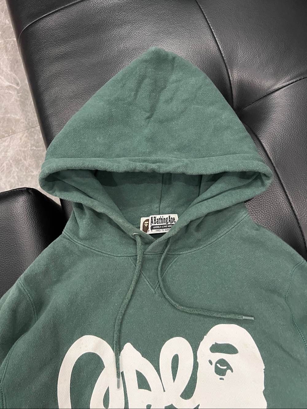 Bape A BATHING APE Green Logo Hoodie Size S Size US S / EU 44-46 / 1 - 5 Thumbnail