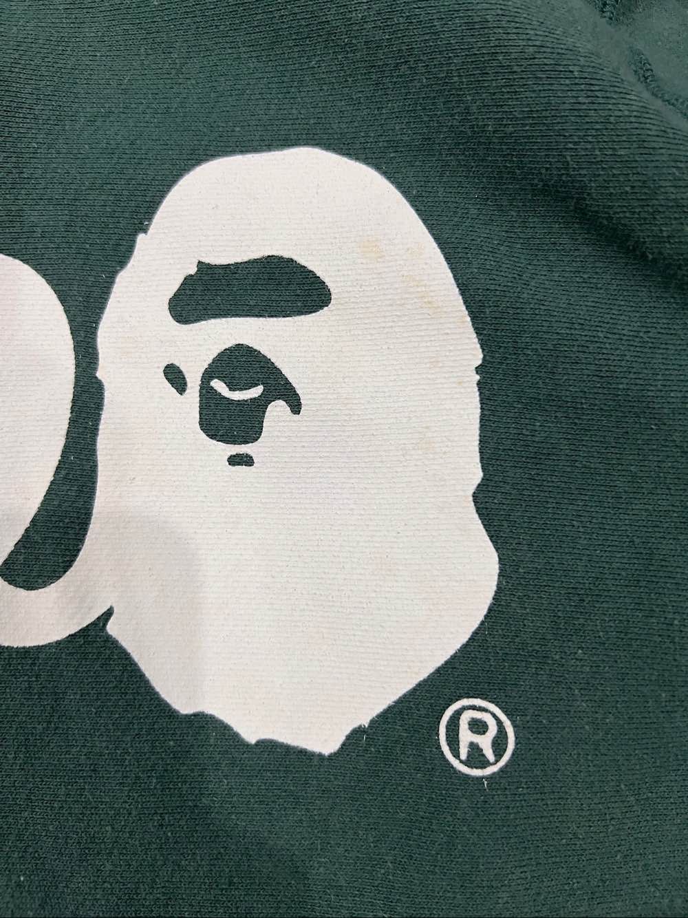 Bape A BATHING APE Green Logo Hoodie Size S Size US S / EU 44-46 / 1 - 9 Thumbnail