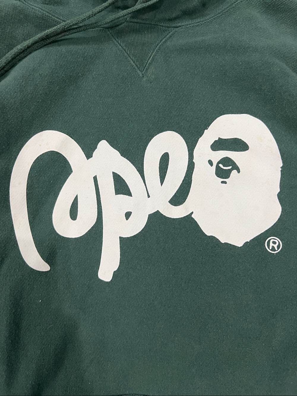 Bape A BATHING APE Green Logo Hoodie Size S Size US S / EU 44-46 / 1 - 10 Thumbnail