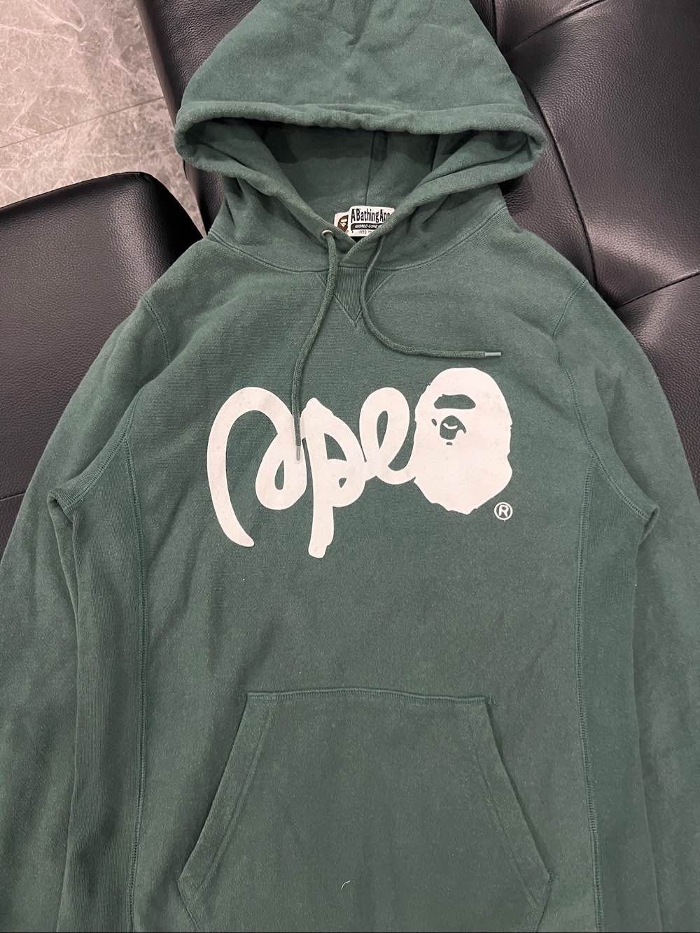 Bape A BATHING APE Green Logo Hoodie Size S Size US S / EU 44-46 / 1 - 6 Thumbnail