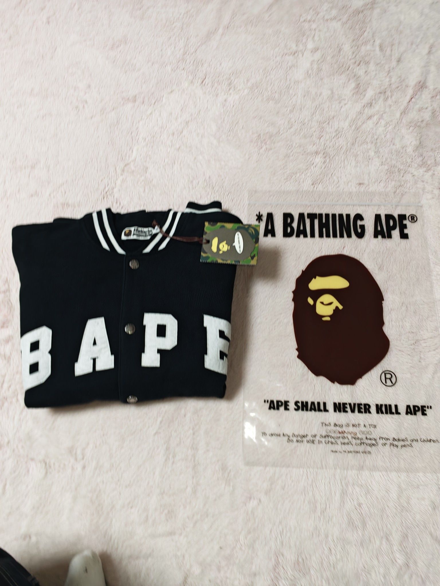 Bape A Bathing Ape Star Logo Varsity Jacket Size XL Size US XL / EU 56 / 4 - 5 Thumbnail