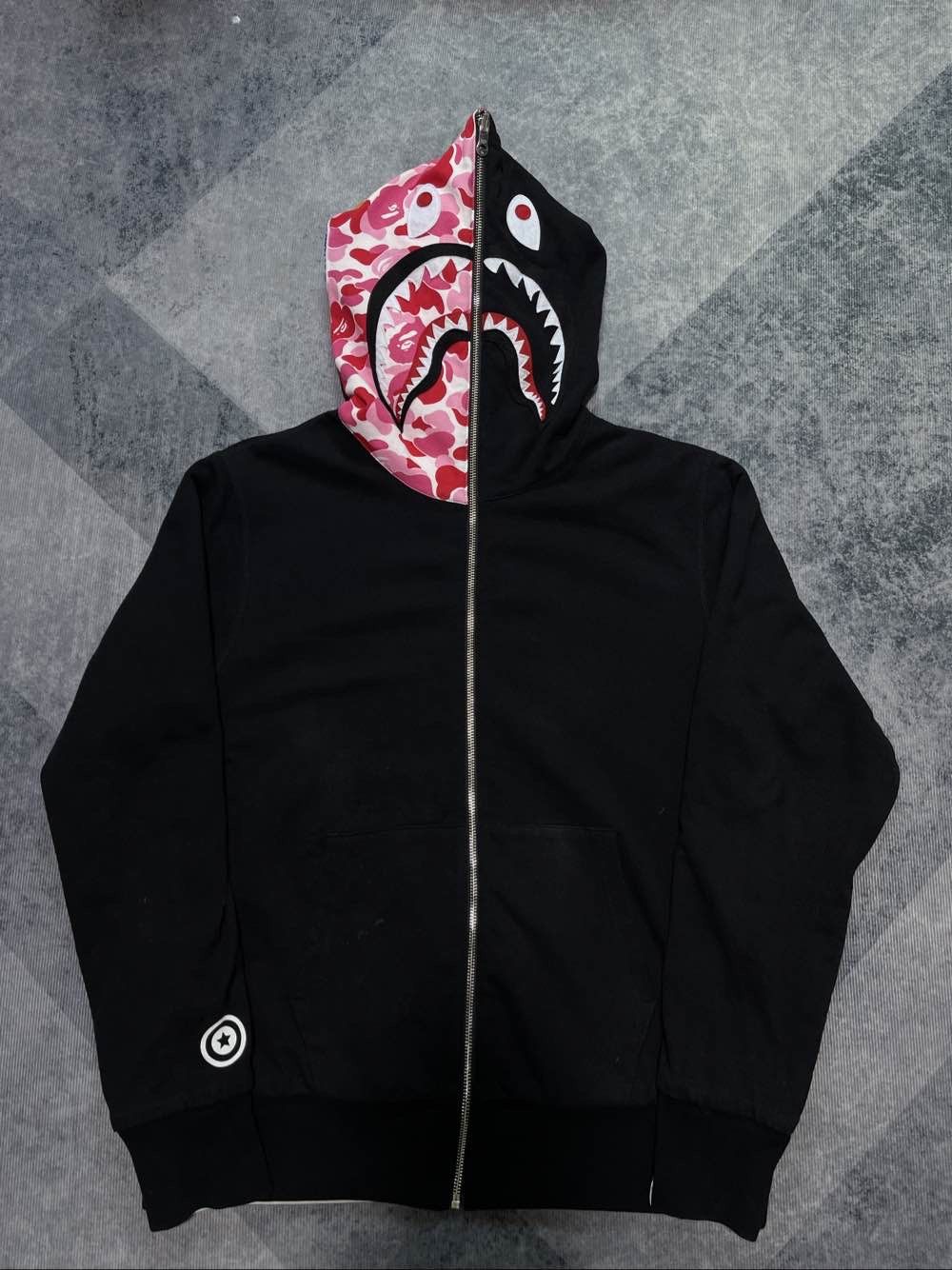 Bape A Bathing Ape Pink ABC Camo Shark Hoodie Size M Size US M / EU 48-50 / 2 - 3 Thumbnail