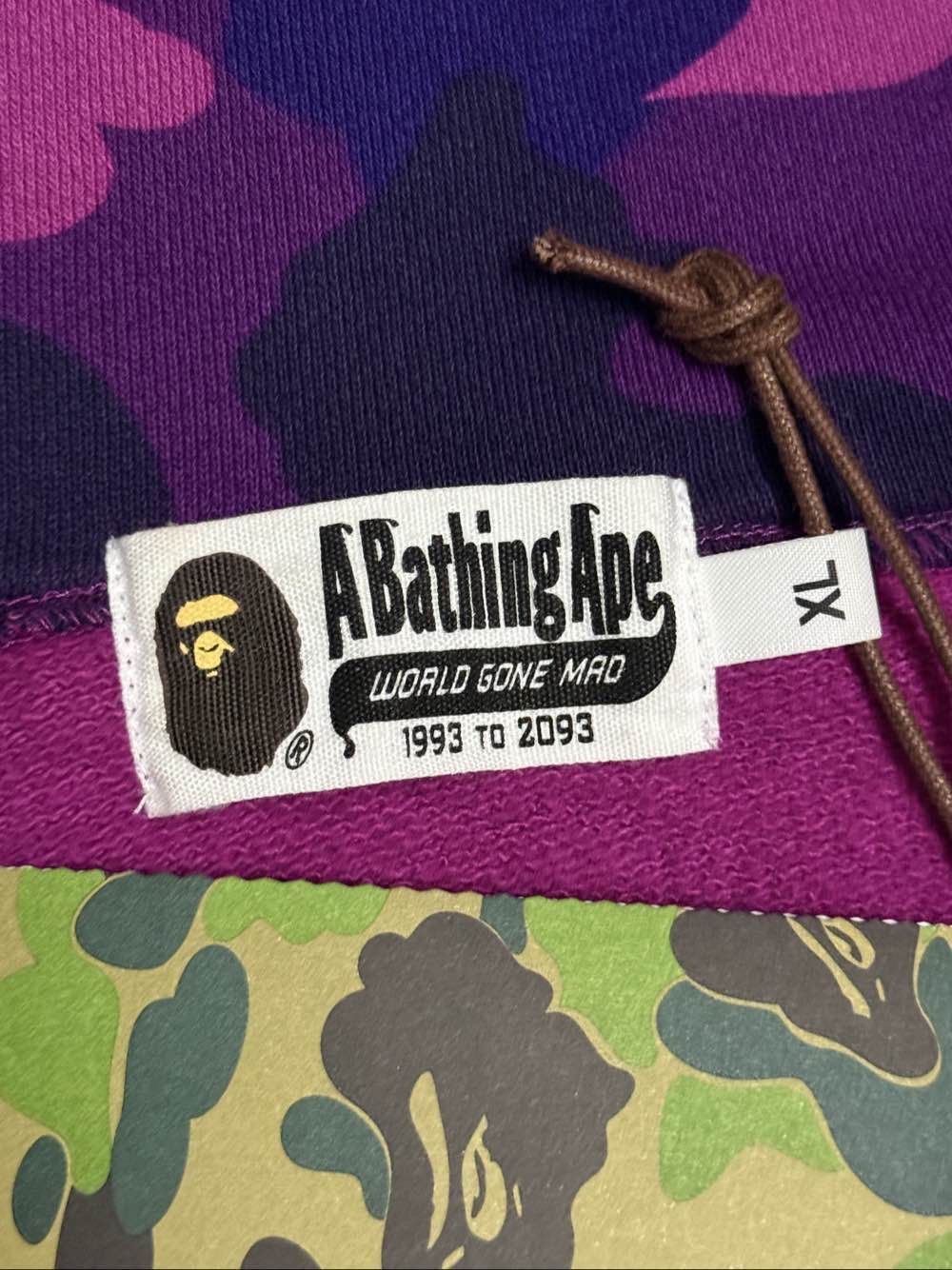 Bape A Bathing Ape Purple Camo Shark Hoodie Size XL Size US XL / EU 56 / 4 - 3 Thumbnail