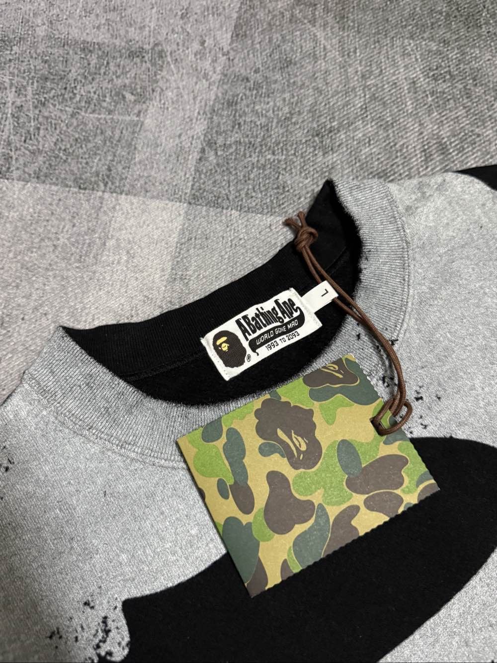 Bape A Bathing Ape Distressed Ape Head Sweatshirt Size L Size US L / EU 52-54 / 3 - 6 Thumbnail