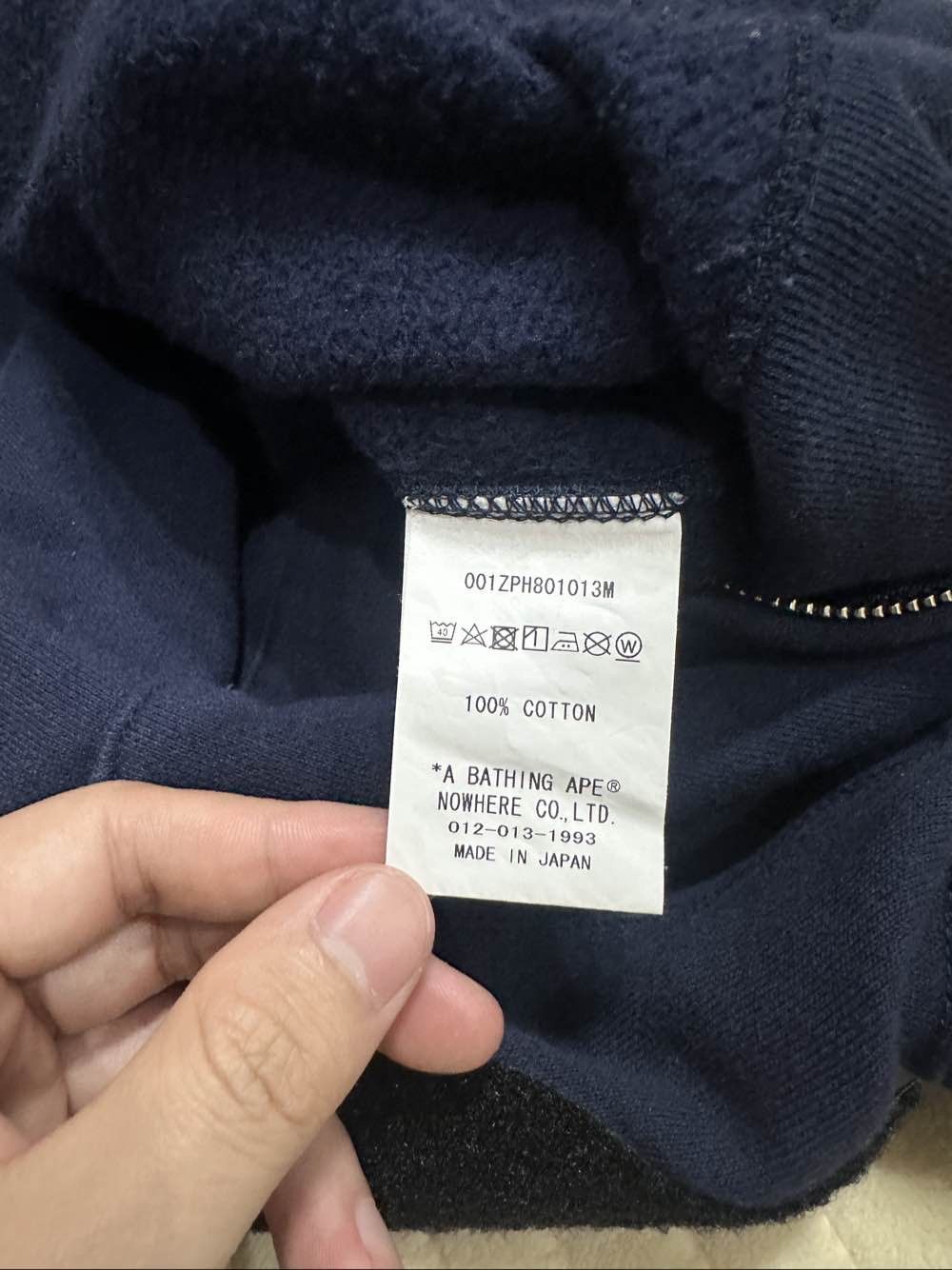 Bape A Bathing Ape Navy Shark Full Zip Hoodie Size L Size US M / EU 48-50 / 2 - 4 Thumbnail
