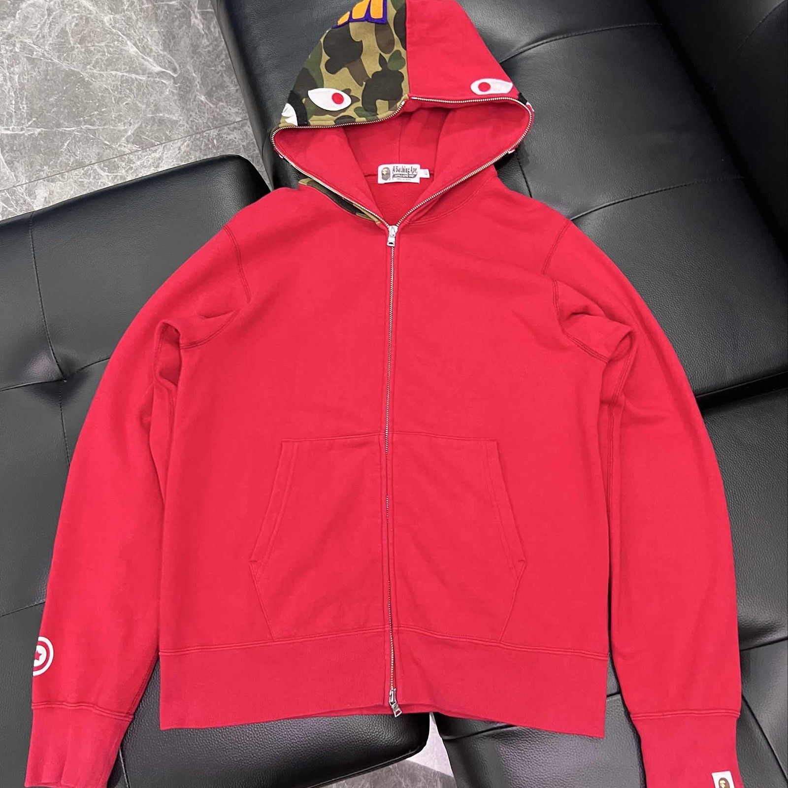 Bape A Bathing Ape Camo Shark Hoodie Size L Size US L / EU 52-54 / 3 - 5 Thumbnail
