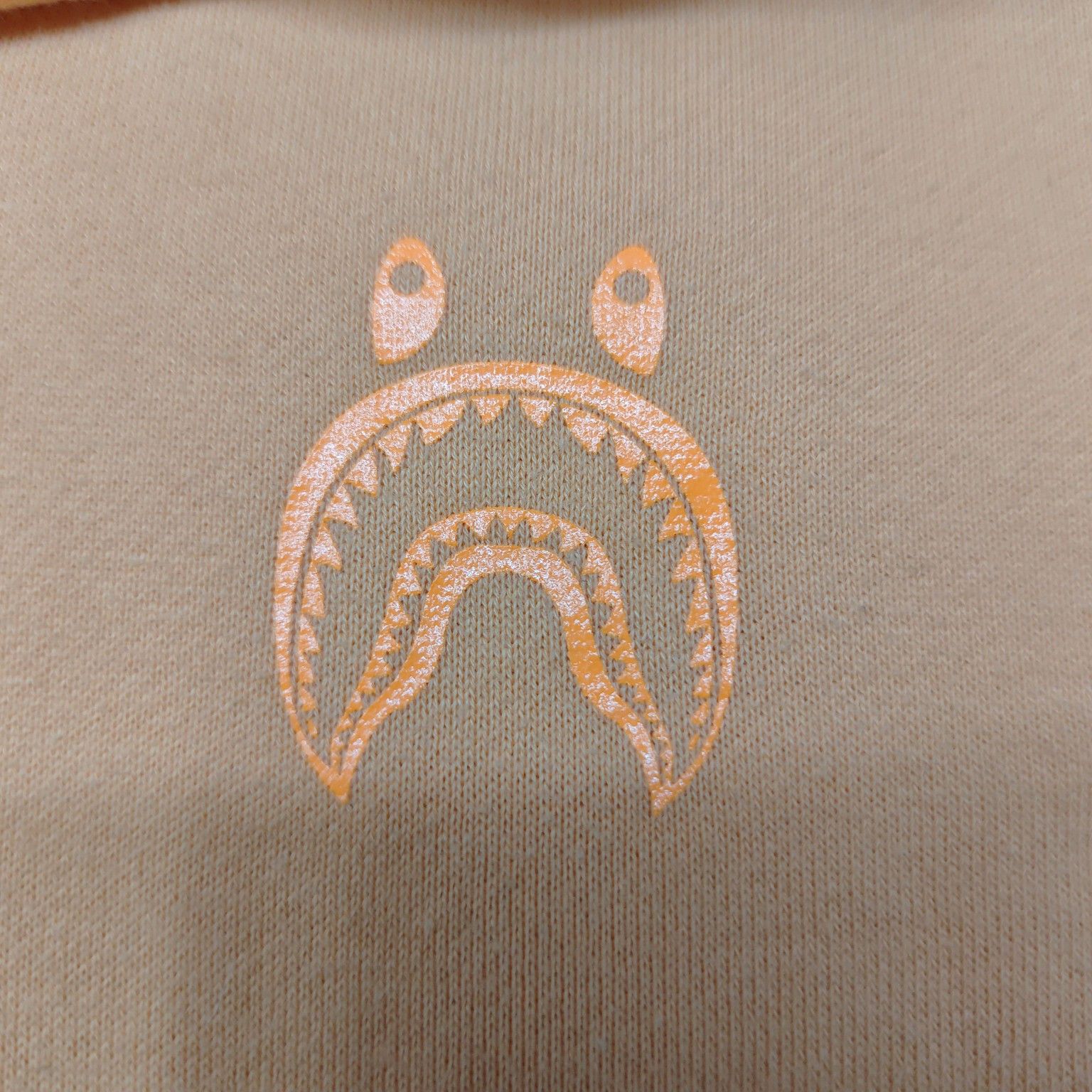 Bape A BATHING APE Shark Full Zip Hoodie Orange Size XL Size US XL / EU 56 / 4 - 5 Thumbnail