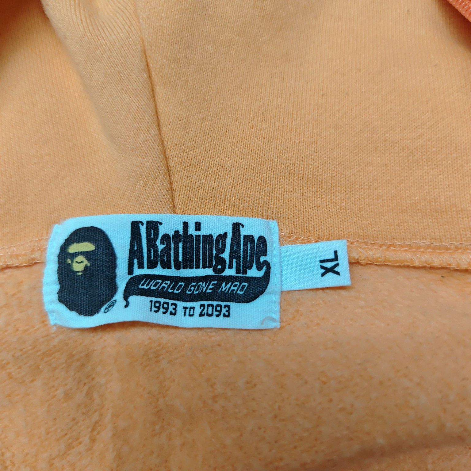Bape A BATHING APE Shark Full Zip Hoodie Orange Size XL Size US XL / EU 56 / 4 - 3 Thumbnail