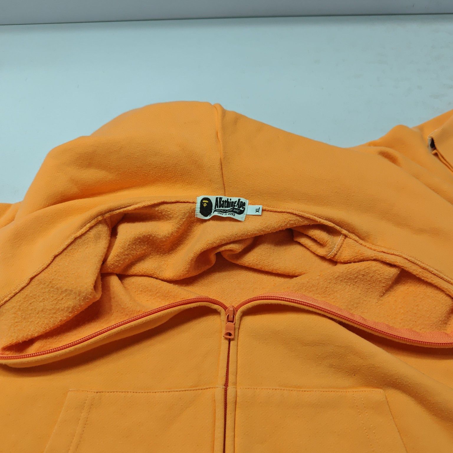 Bape A BATHING APE Shark Full Zip Hoodie Orange Size XL Size US XL / EU 56 / 4 - 9 Thumbnail