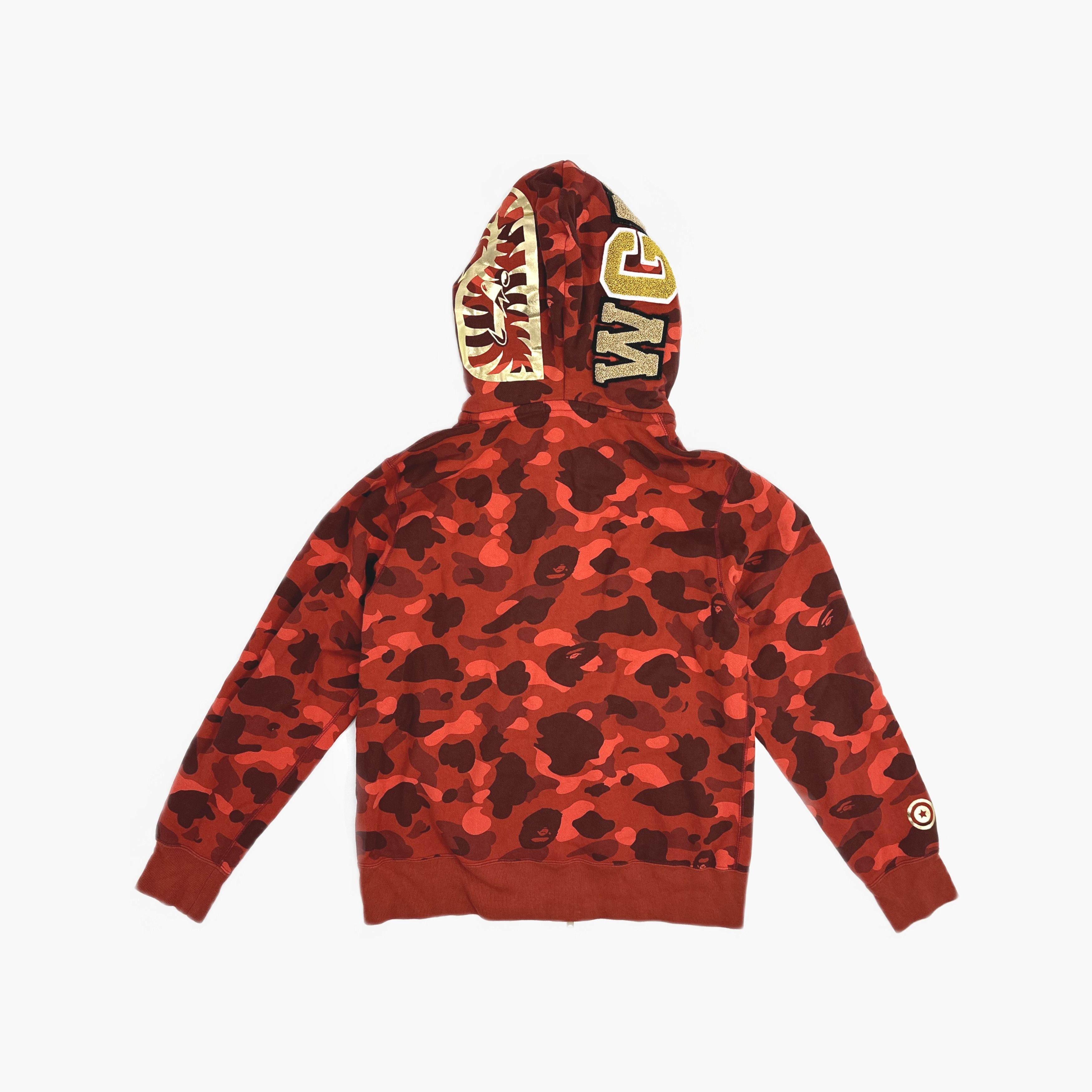 Bape A Bathing Ape Red Camo Shark Hoodie Size L Size US L / EU 52-54 / 3 - 2 Thumbnail