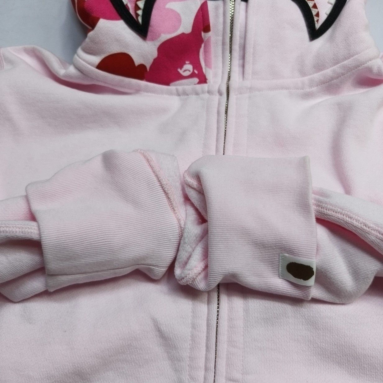 Bape A Bathing Ape Camo Shark Zip-Up Hoodie Pink Size S / US 4 / IT 40 - 8 Thumbnail