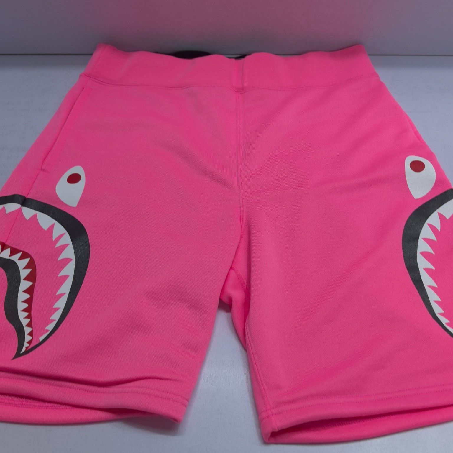 Bape A Bathing Ape Pink Shark Shorts Size XL Size US 36 / EU 52 - 10 Thumbnail