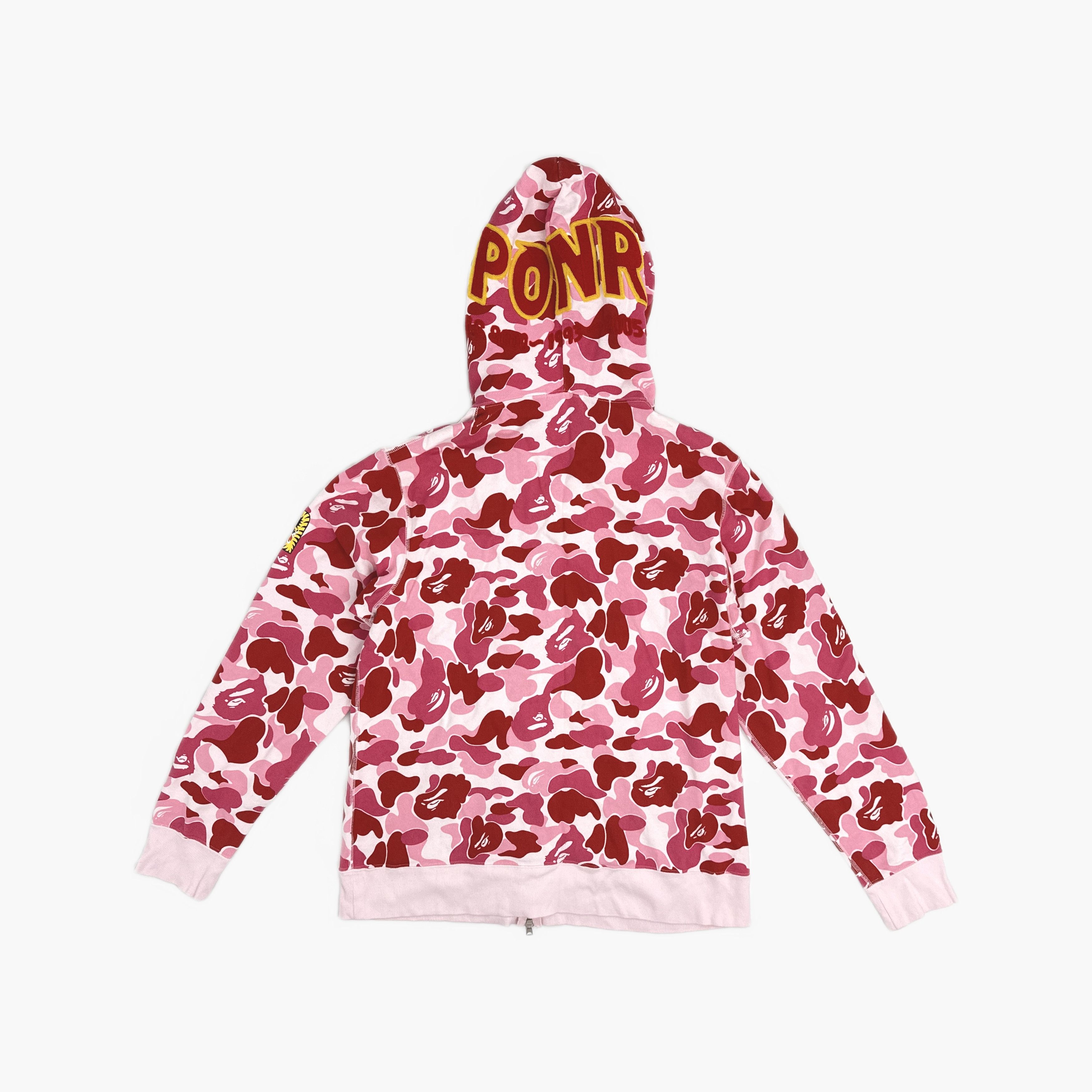 Bape A BATHING APE Pink Camo PONR Zip Up Hoodie XL Size US XL / EU 56 / 4 - 2 Thumbnail