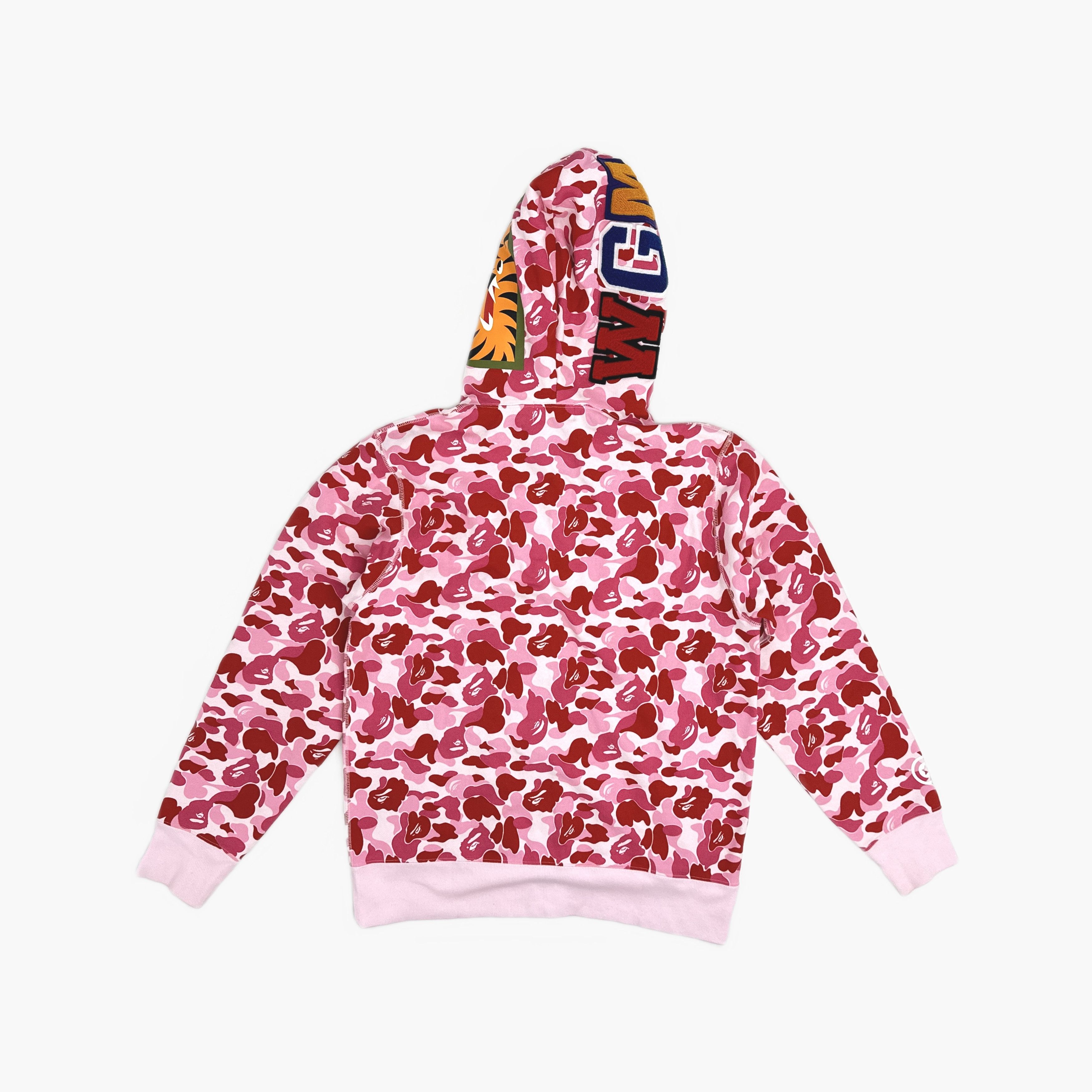 Bape A BATHING APE Pink Camo Shark Hoodie Size M Size US M / EU 48-50 / 2 - 2 Thumbnail