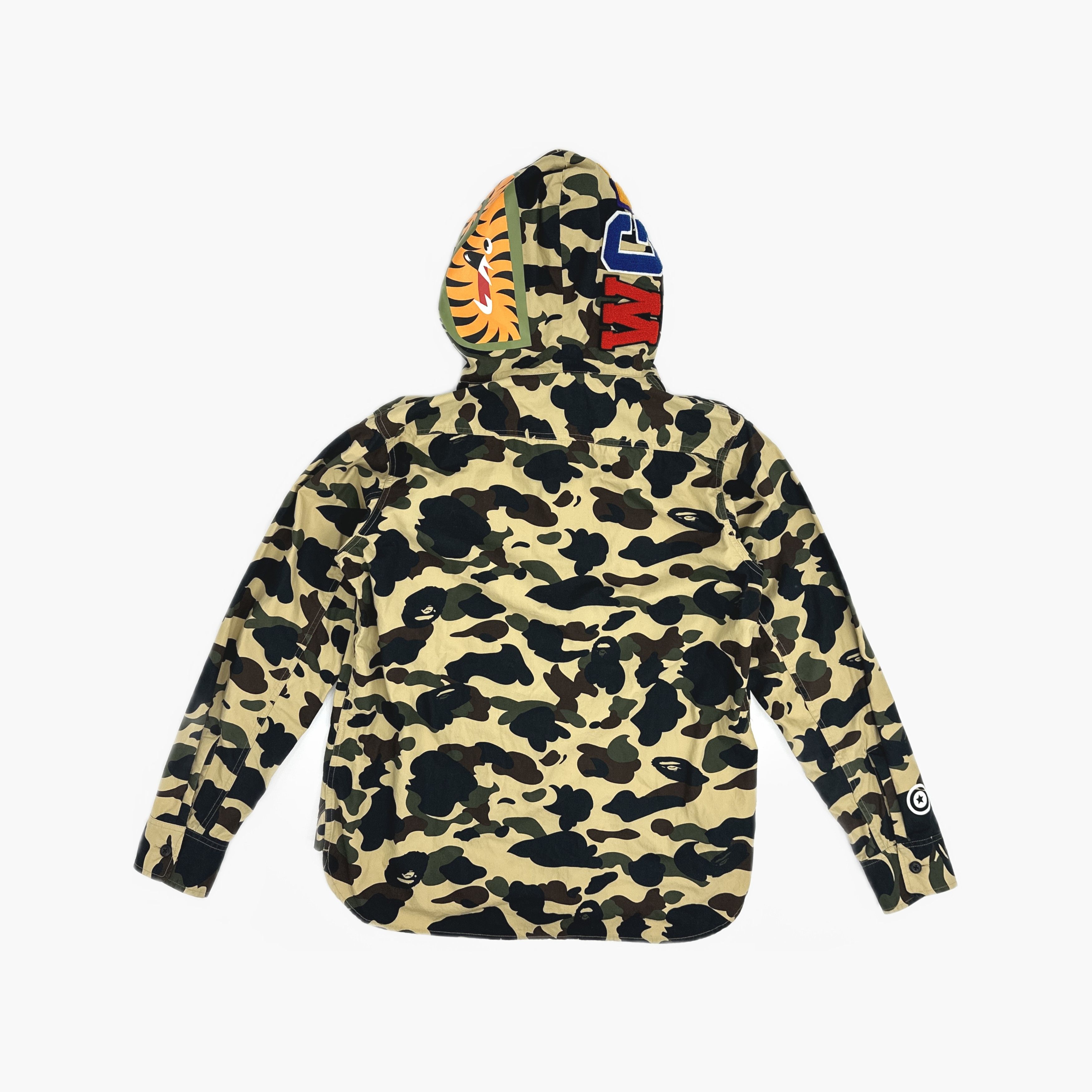 Bape A Bathing Ape Camo Shark Button Up Shirt XL Size US XL / EU 56 / 4 - 2 Thumbnail