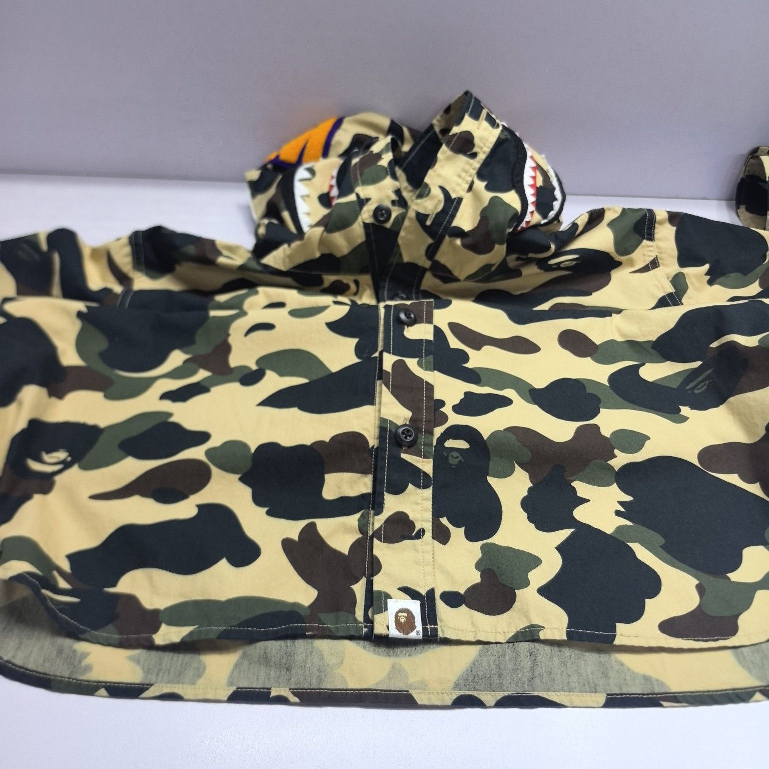 Bape A Bathing Ape Camo Shark Button Up Shirt XL Size US XL / EU 56 / 4 - 9 Thumbnail