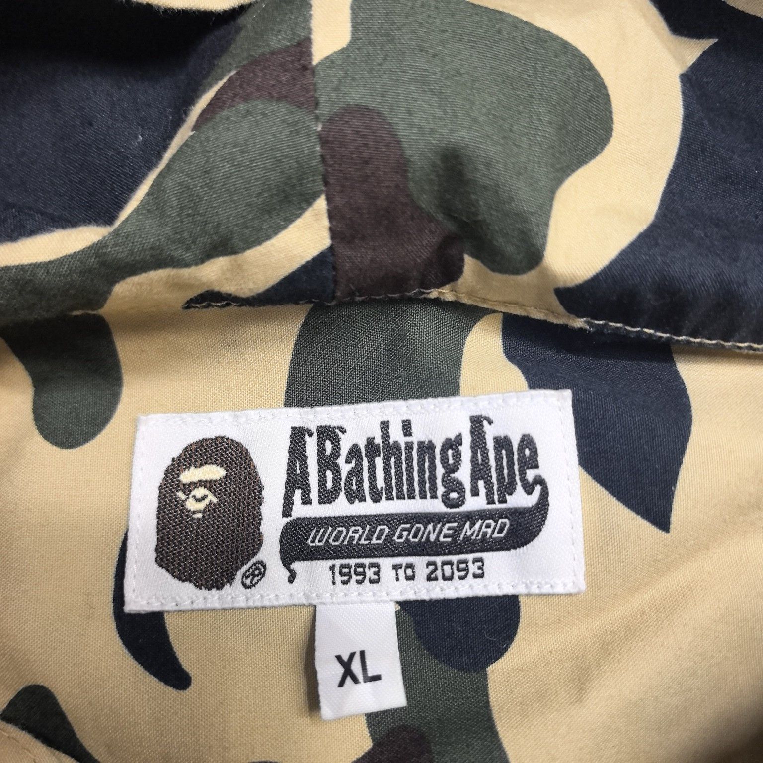Bape A Bathing Ape Camo Shark Button Up Shirt XL Size US XL / EU 56 / 4 - 3 Thumbnail