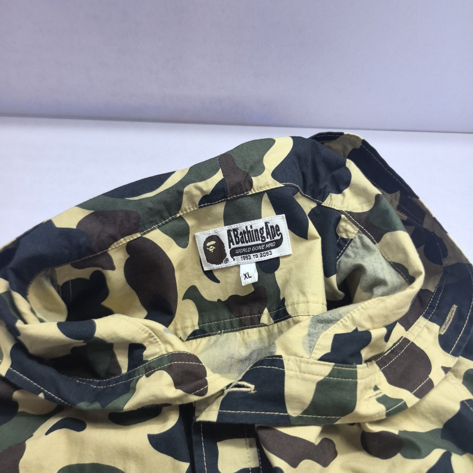 Bape A Bathing Ape Camo Shark Button Up Shirt XL Size US XL / EU 56 / 4 - 10 Thumbnail