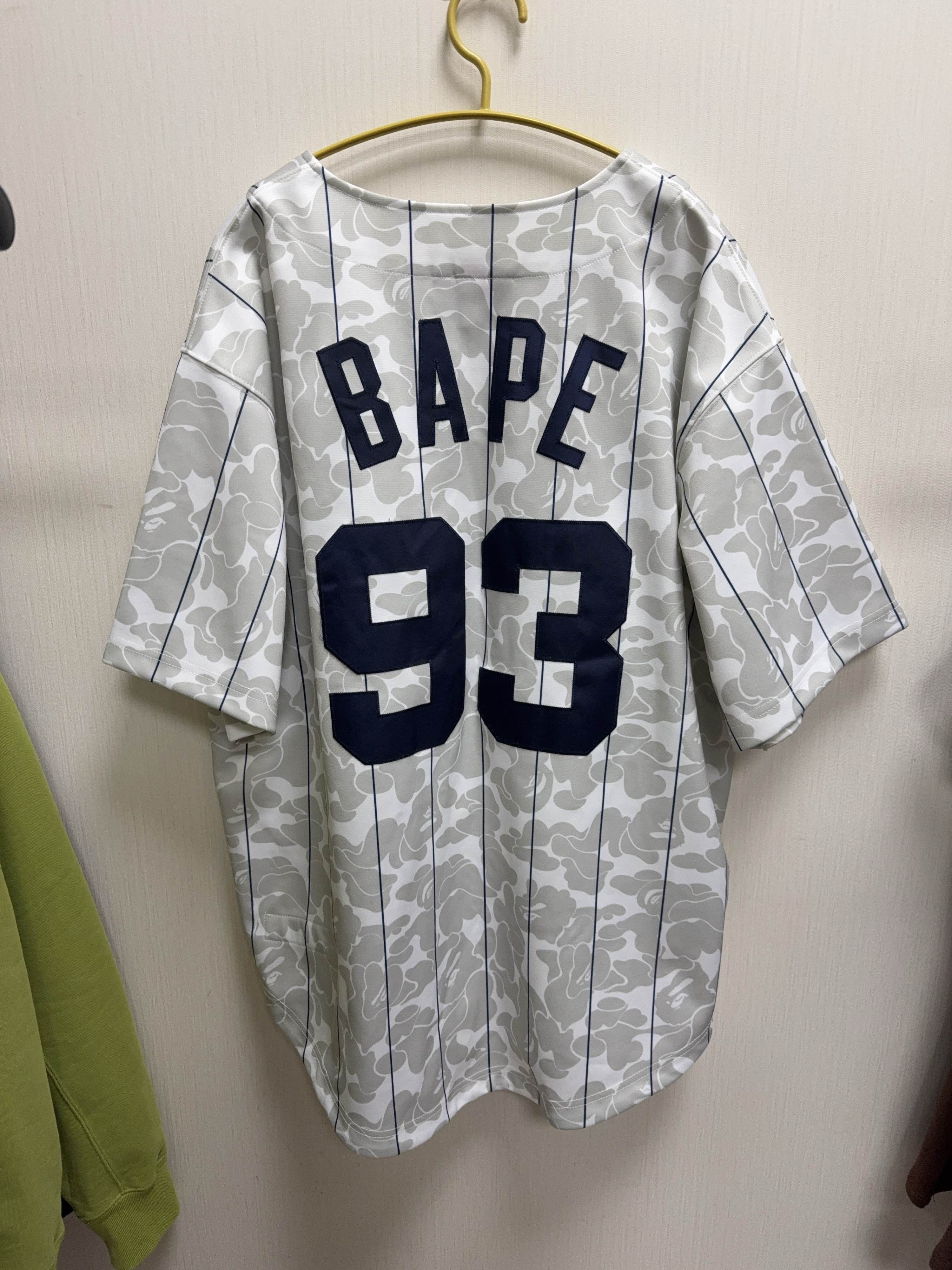 Bape A BATHING APE x Mitchell & Ness Camo Baseball Jersey XL Size US XL / EU 56 / 4 - 2 Thumbnail