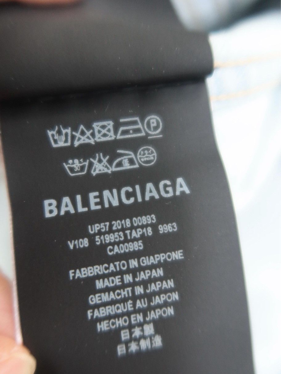 Balenciaga Balenciaga Back Logo Denim Jacket Size 40 Size US XXS / EU 40 - 6 Thumbnail