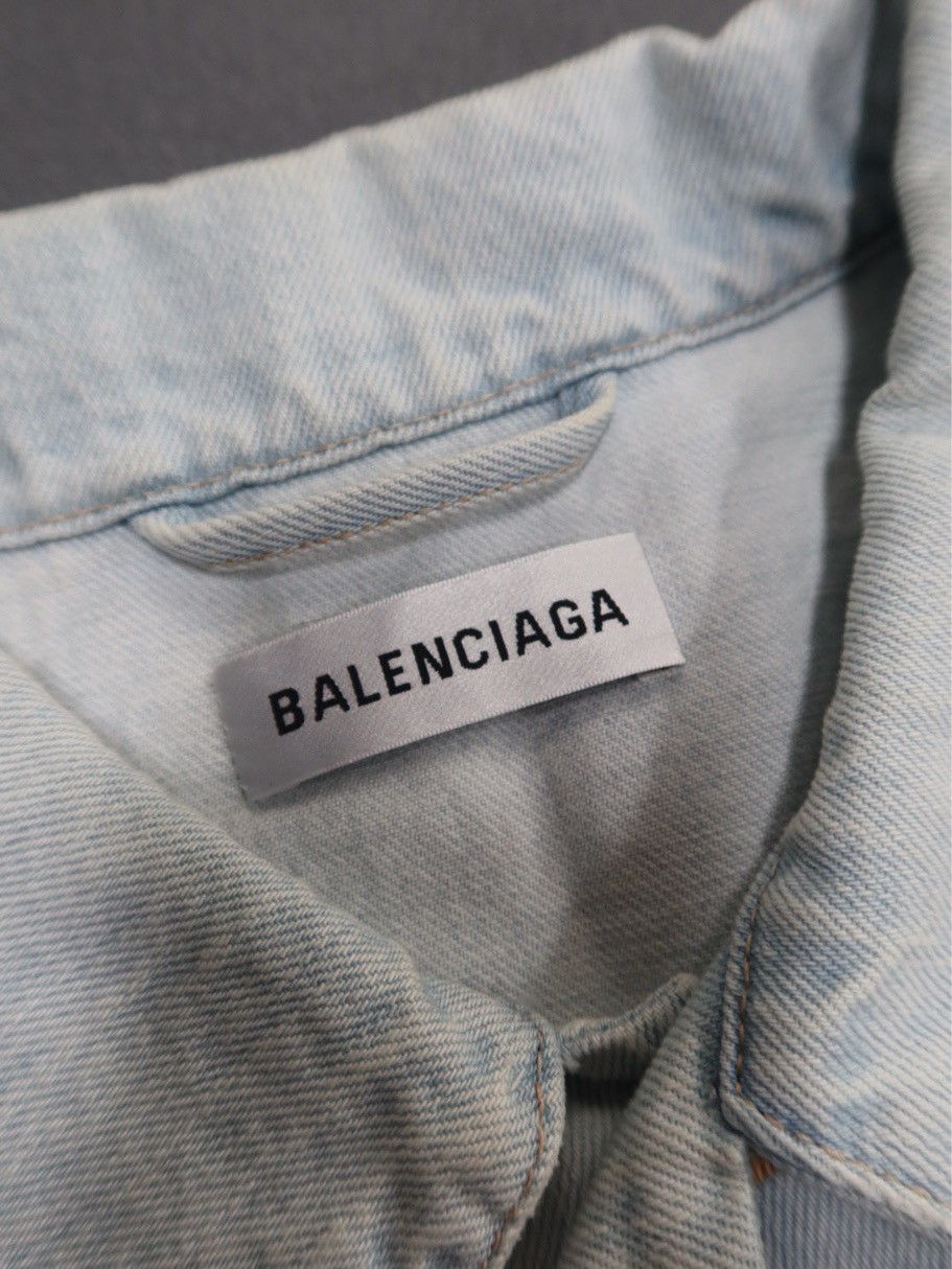 Balenciaga Balenciaga Back Logo Denim Jacket Size 40 Size US XXS / EU 40 - 3 Thumbnail